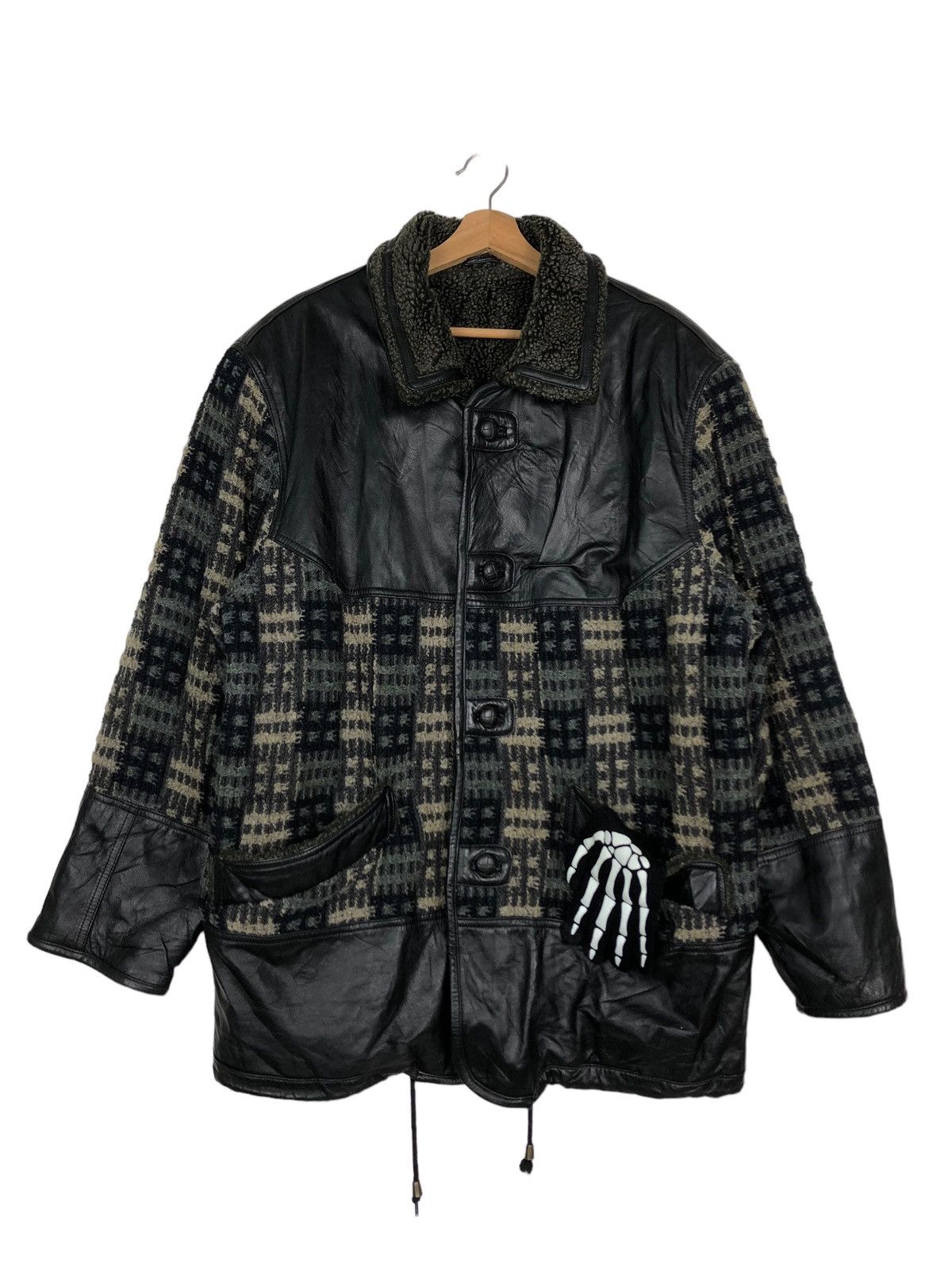 Japanese Brand 🔥90’s Genuine Leather Jacket Monsiuer Paris Navajo Aztec Size US M / EU 48-50 / 2 - 1 Thumbnail