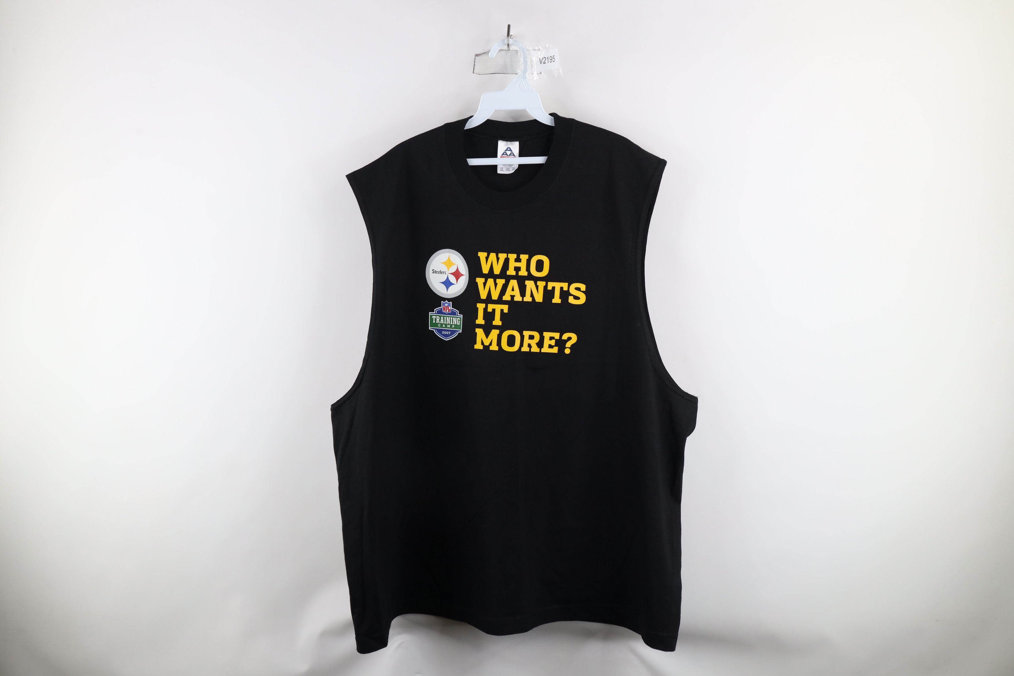 Vintage Vintage Y2K 2007 Pittsburgh Steelers Football Muscle T-Shirt Size US XXL / EU 58 / 5 - 1 Thumbnail