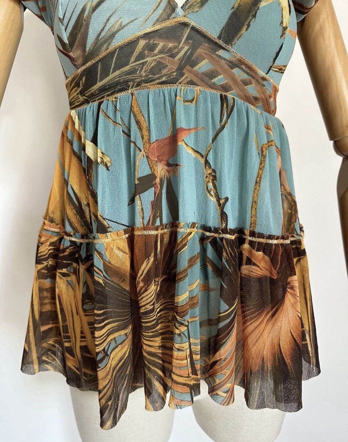 Jean Paul Gaultier Jean Paul Gaultier Top Blouse Printed Mesh Size M! Size M / US 6-8 / IT 42-44 - 5 Thumbnail