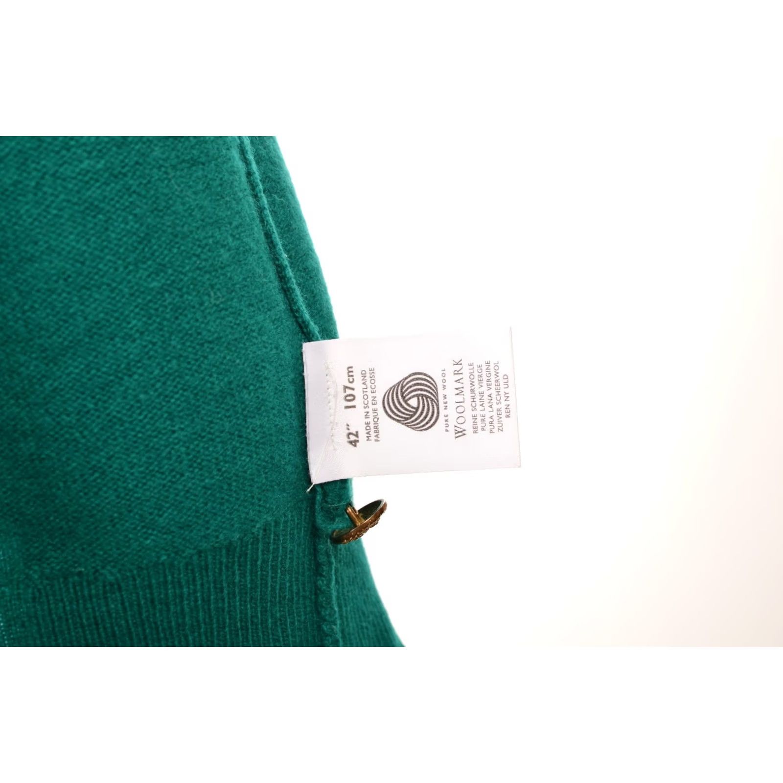 Johnstons Of Elgin DDP Johnstons of Elgin Womens Green Cardigan Sweater XL Size 42" / 107 cm 20.87" Chest 65 cm Back Length Cardigan Womens Green Knit Sweater Size XL / US 12-14 / IT 48-50 - 6 Thumbnail