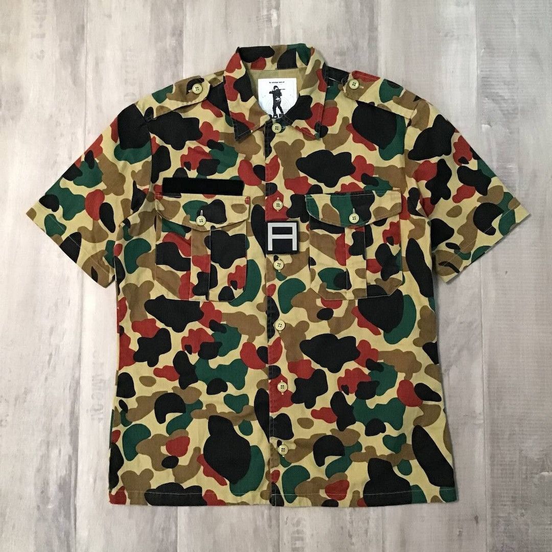 Bape 🔥Vintage🔥 BAPE Apeman Camo Military Shirt a bathing ape NIGO Size US M / EU 48-50 / 2 - 1 Thumbnail