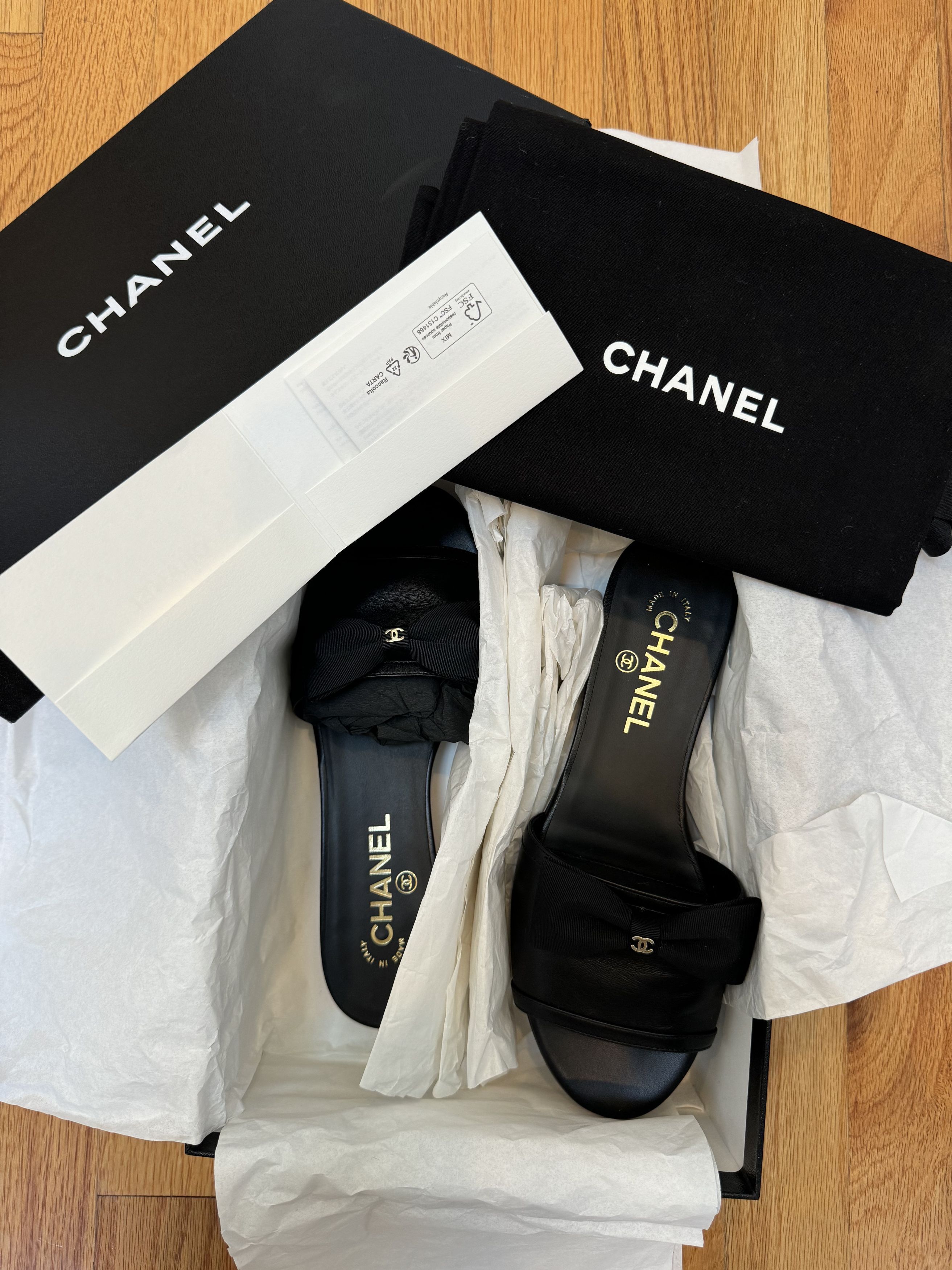 Chanel Sandal mule with bow Size US 7.5 / IT 37.5 - 2 Thumbnail