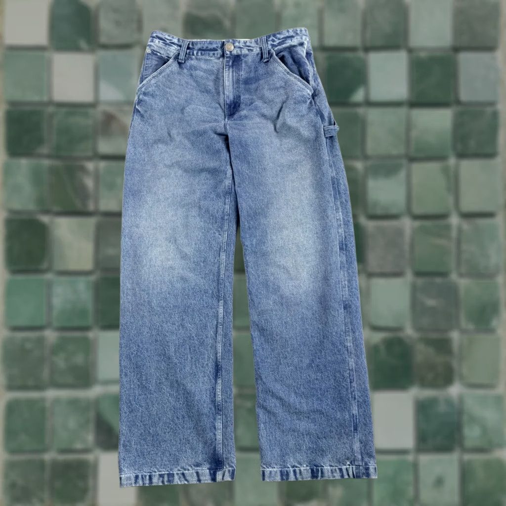 Rag & Bone rag & bone Miramar Sid Printed Carpenter Jeans Blue Wash Women 26 Cotton Terry Carpent er Bohemian 5-Pocket High Rise Jeans Womens Size 26" / US 2 / IT 38 - 1 Thumbnail