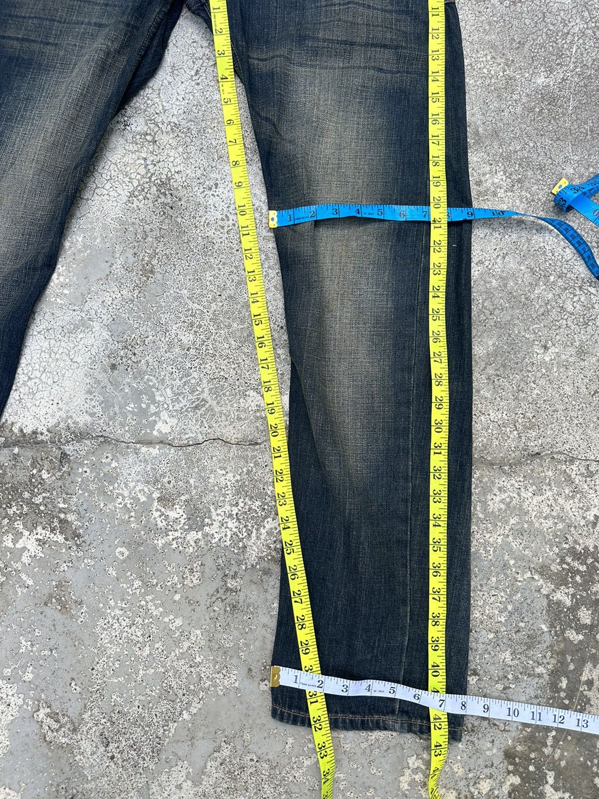 Beauty Beast Y2K Double Waist Dominate Handcrafted Rusty Denim W32 F65 Size US 32 / EU 48 - 7 Thumbnail
