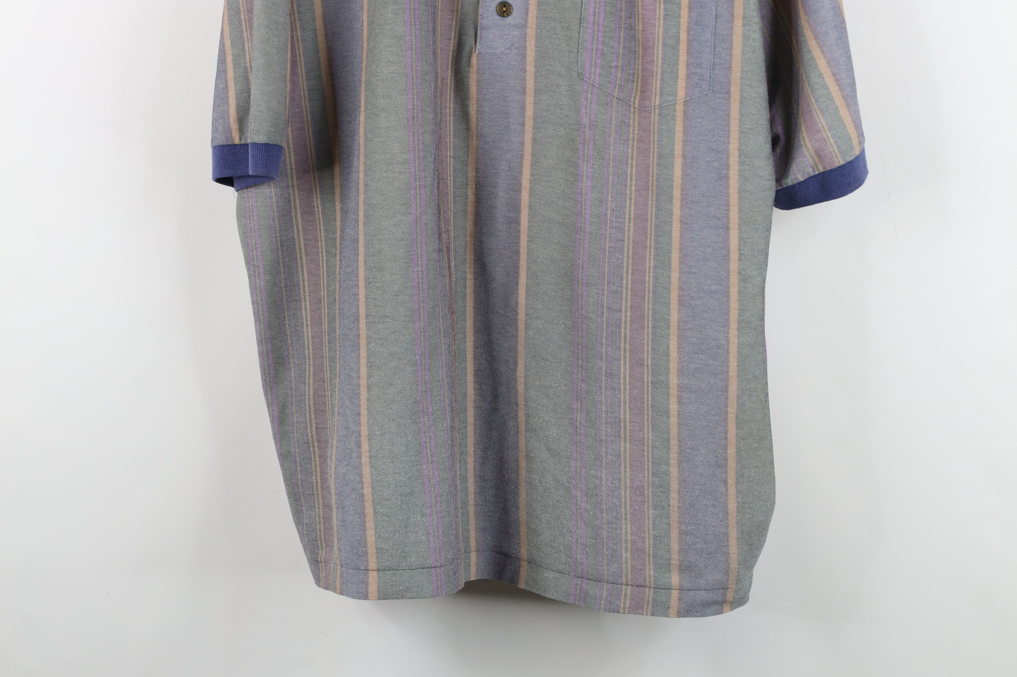Vintage Vintage 90s Streetwear Striped Baggy Fit Golf Polo Shirt Size US XL / EU 56 / 4 - 3 Thumbnail