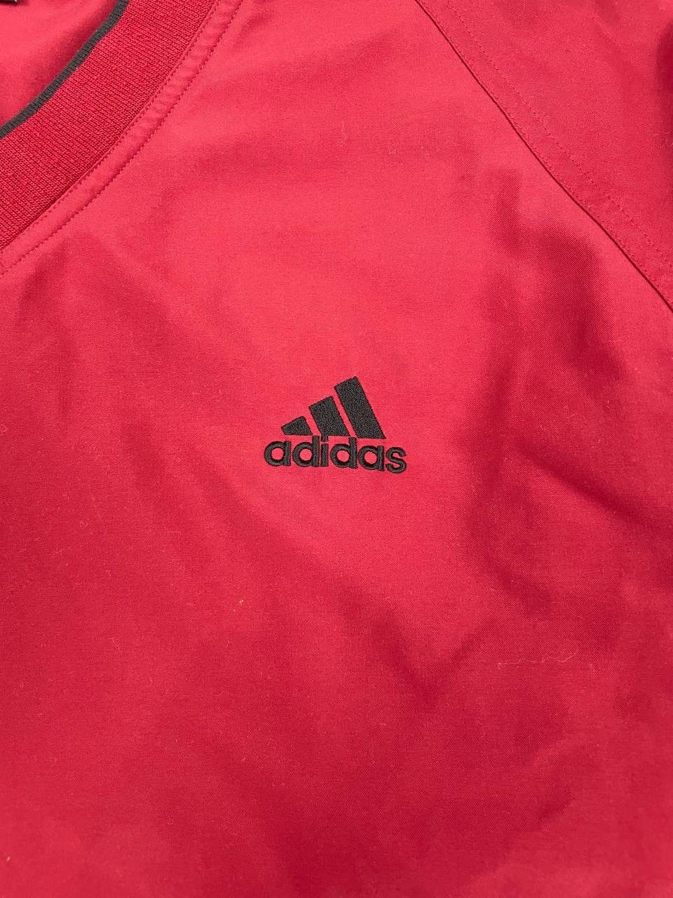 Adidas Adidas Men's Vintage Pullover Jacket Red Lightweight V-Neck Size US S / EU 44-46 / 1 - 3 Thumbnail