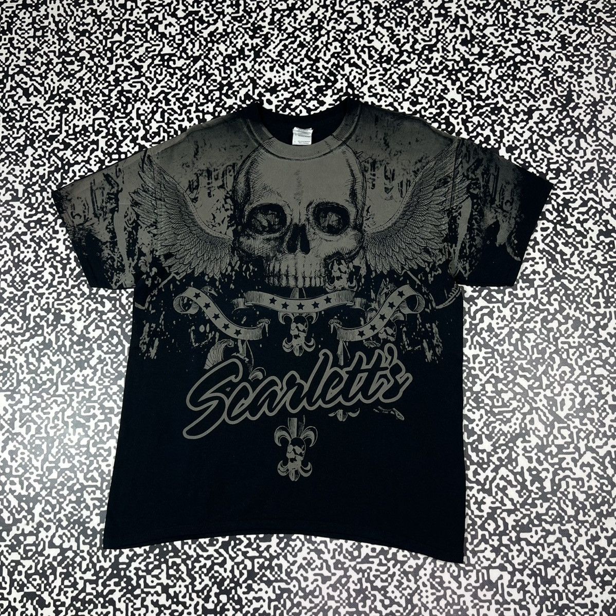 Affliction Vintage Y2K Affliction Skull Japanese Style Scarletts Tshirt Size US L / EU 52-54 / 3 - 1 Thumbnail