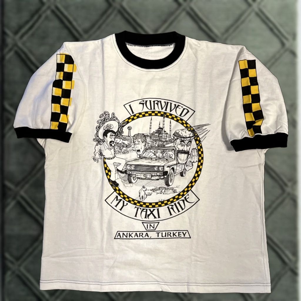 Doublet VINTAGE I Survived My Taxi Ride In Turkey Double-Sided Graphic T-Shirt XL Men White 1990s Size US XL / EU 56 / 4 - 1 Thumbnail