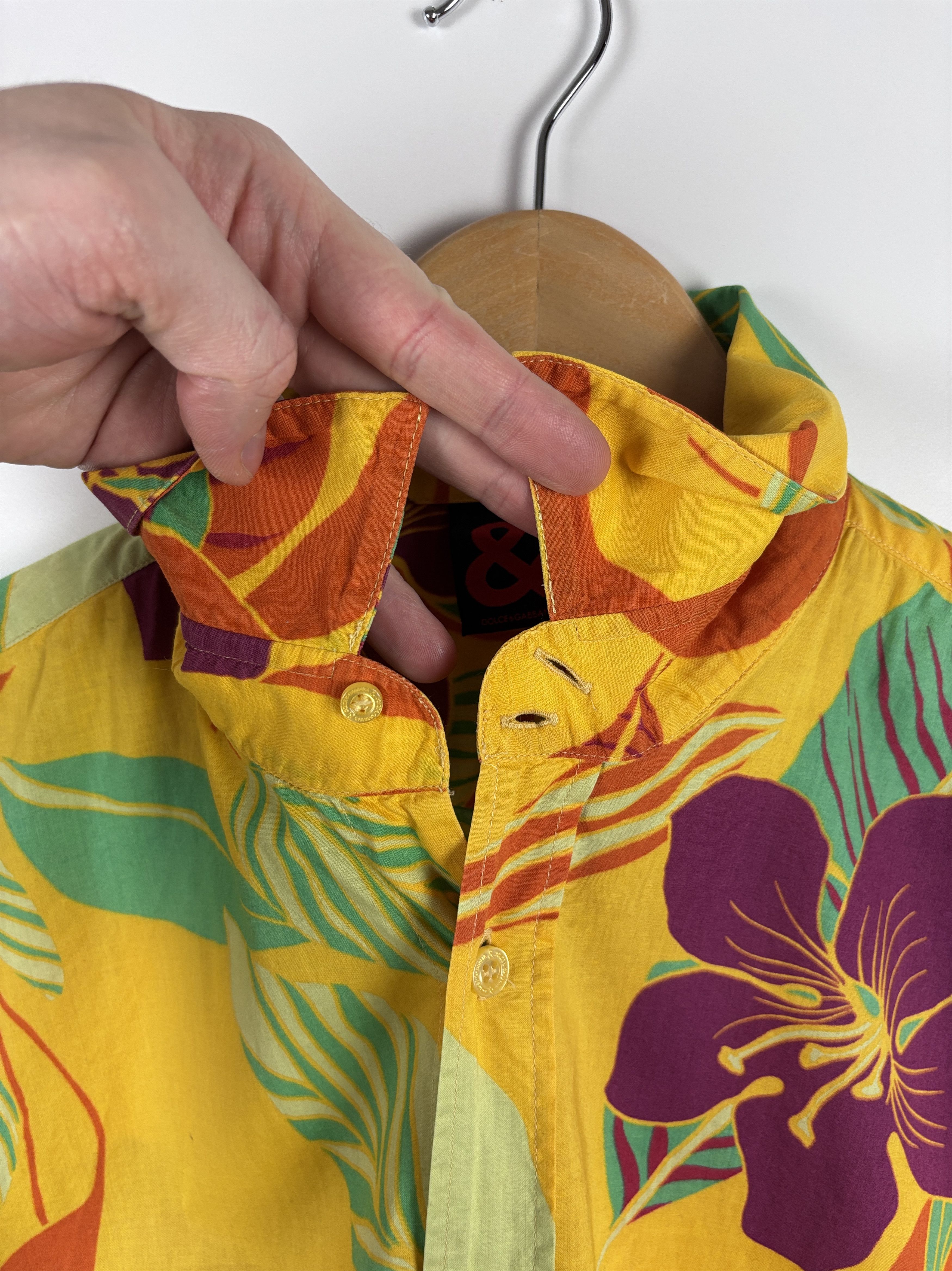 Dolce & Gabbana × Vintage Dolce & Gabbana Hawaiian Floral Short Sleeve Button Shirt 54 Size US L / EU 52-54 / 3 - 4 Thumbnail