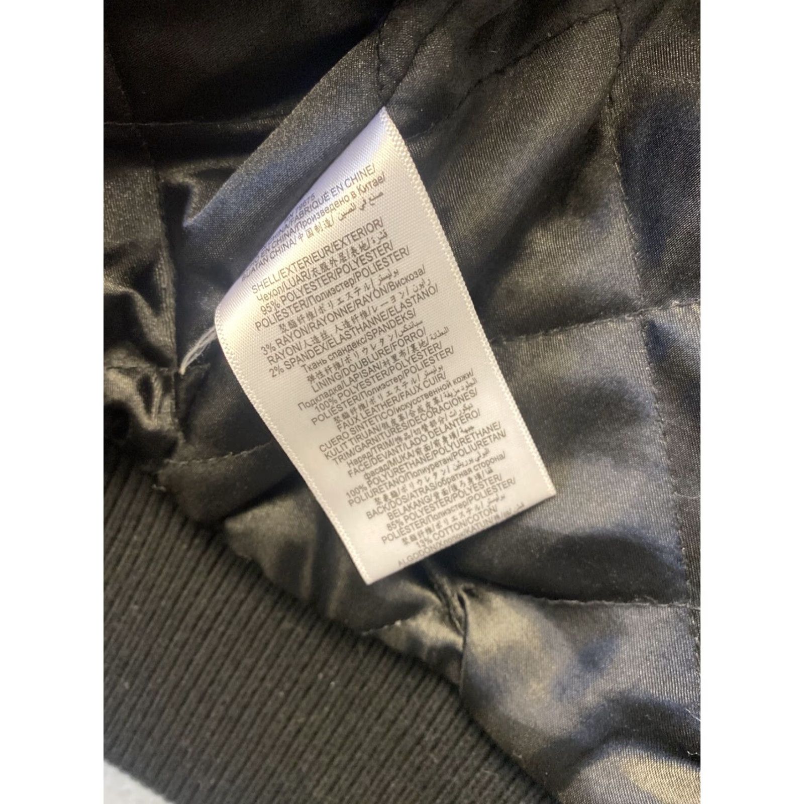 BCBGeneration VINTAGE BCBGeneration Wool Faux Leather Letterman Bomber Jacket XS Burgundy/Black Womens Size XS / US 0-2 / IT 36-38 - 7 Thumbnail