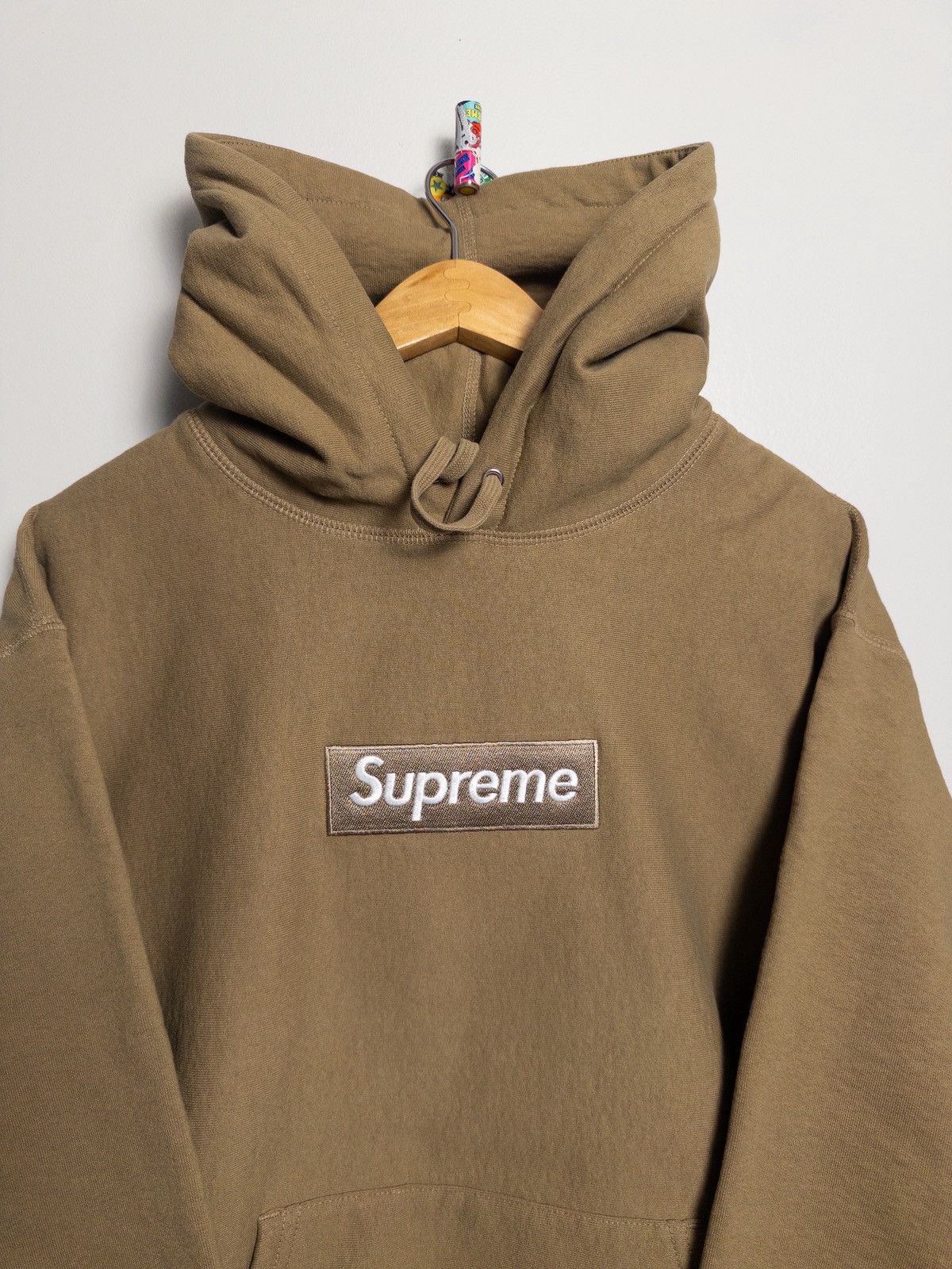 Supreme BOX LOGO HOODIE DARK SAND Size US M / EU 48-50 / 2 - 4 Thumbnail