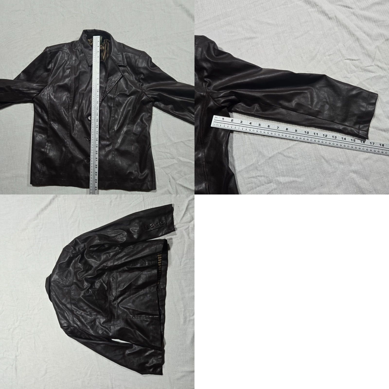 FLAX Mountain Lake Jacket Coat Flax Faux Leather Brown Adult Women's PL Petite Large Brown Mountain Lake Jacket Coat Flax Faux Leather Size L / US 10 / IT 46 - 8 Thumbnail