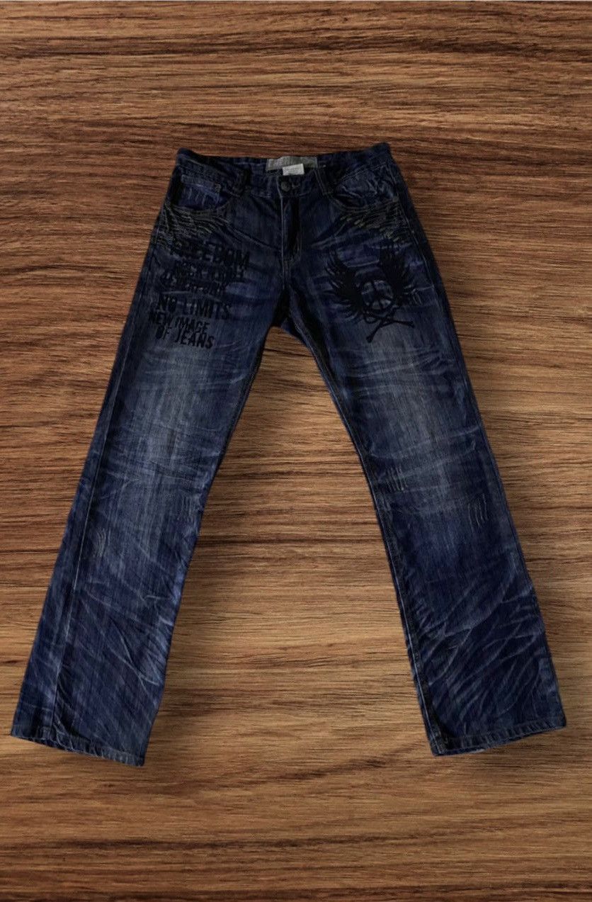 If Six Was Nine Vintage Japanese Brand ENERGY Distressed Denim Punk Style Size US 32 / EU 48 - 1 Thumbnail