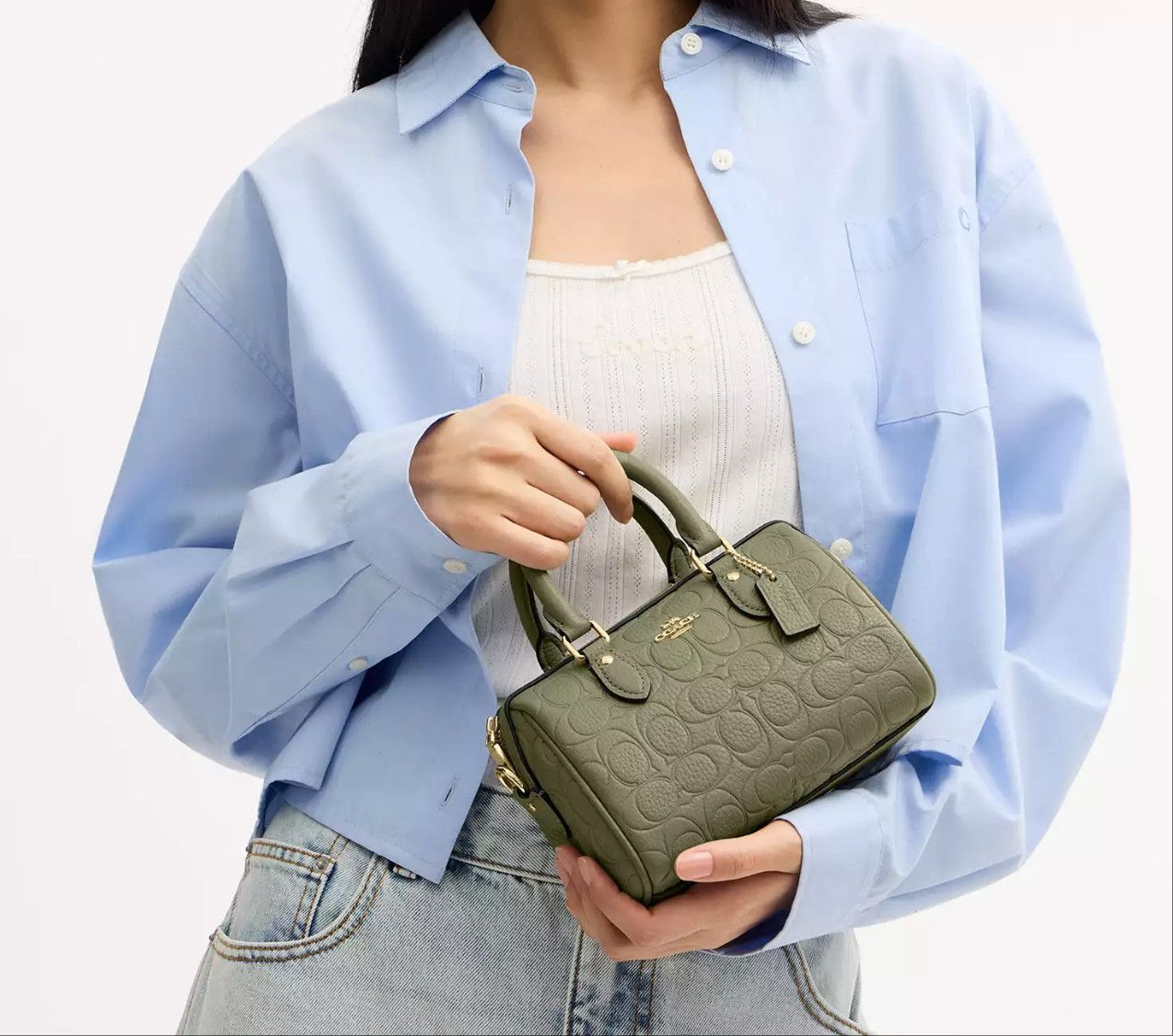 Coach Mini Rowan Crossbody Bag In Signature Leather CEW07 Size ONE SIZE - 8 Thumbnail