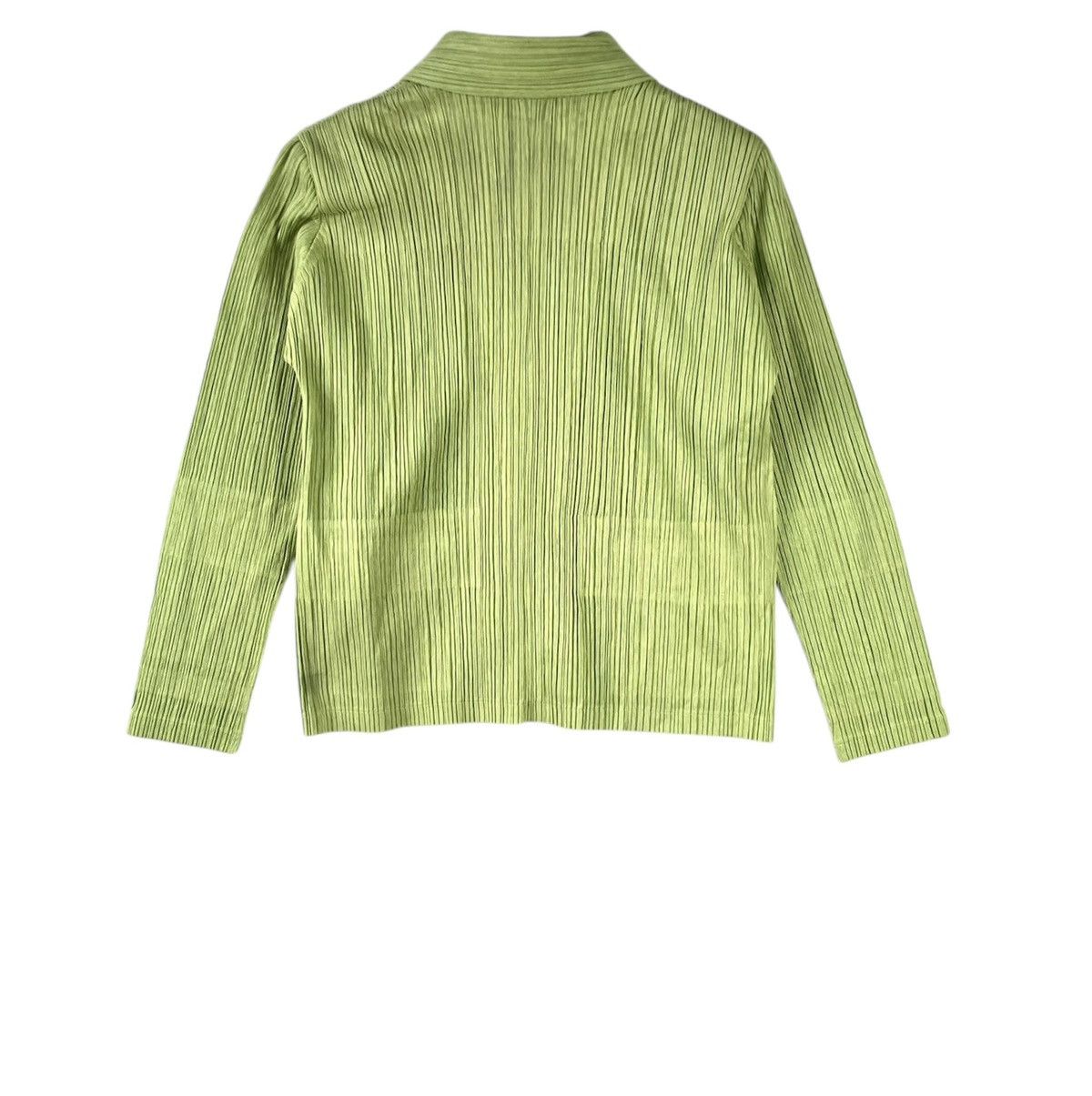 Issey Miyake Pleats Please Issey Miyake Pleated Jumper Blouse Grass Green Size M / US 6-8 / IT 42-44 - 4 Thumbnail