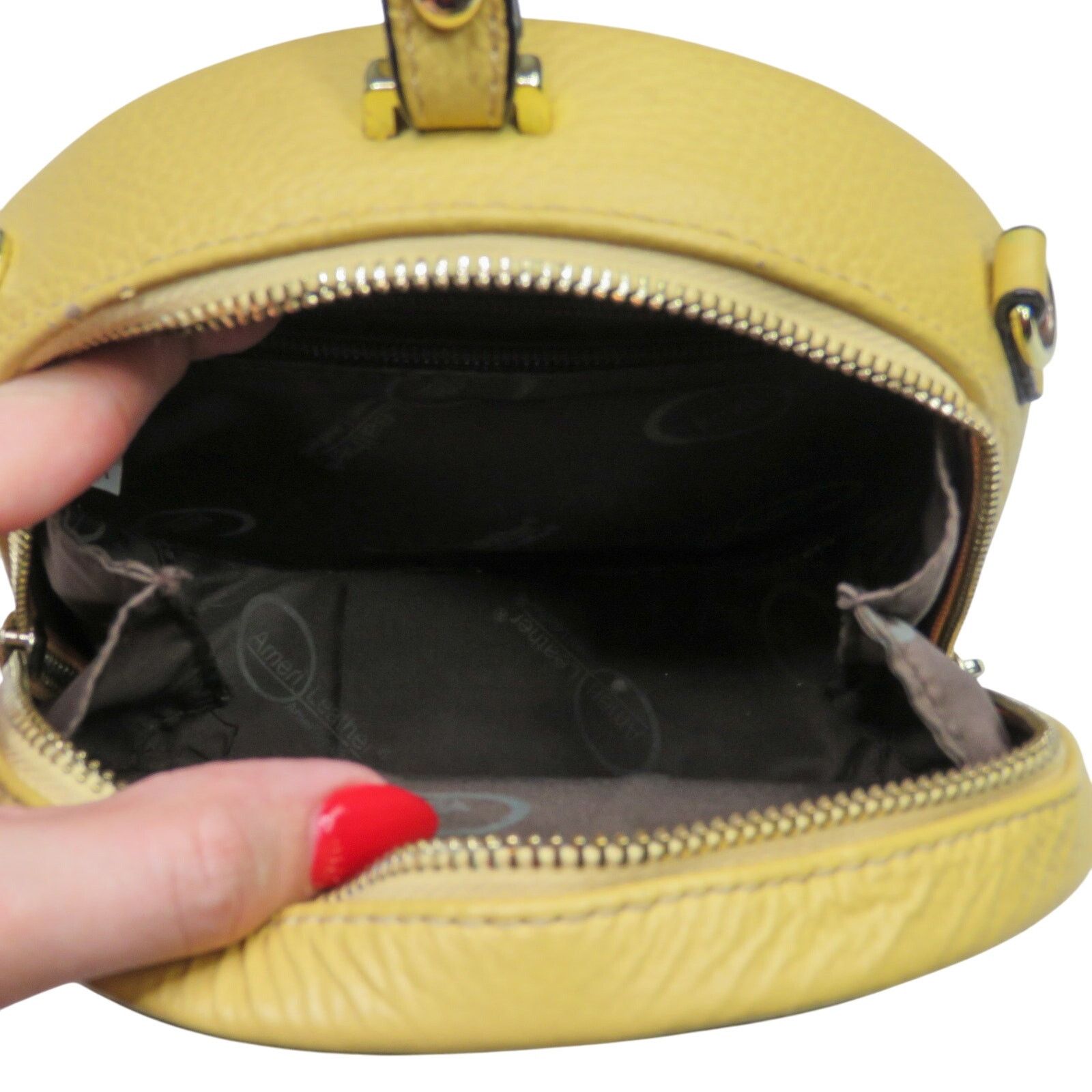 Vintage AmeriLeather The Marcie Round Circle Leather Crossbody Size ONE SIZE - 7 Thumbnail