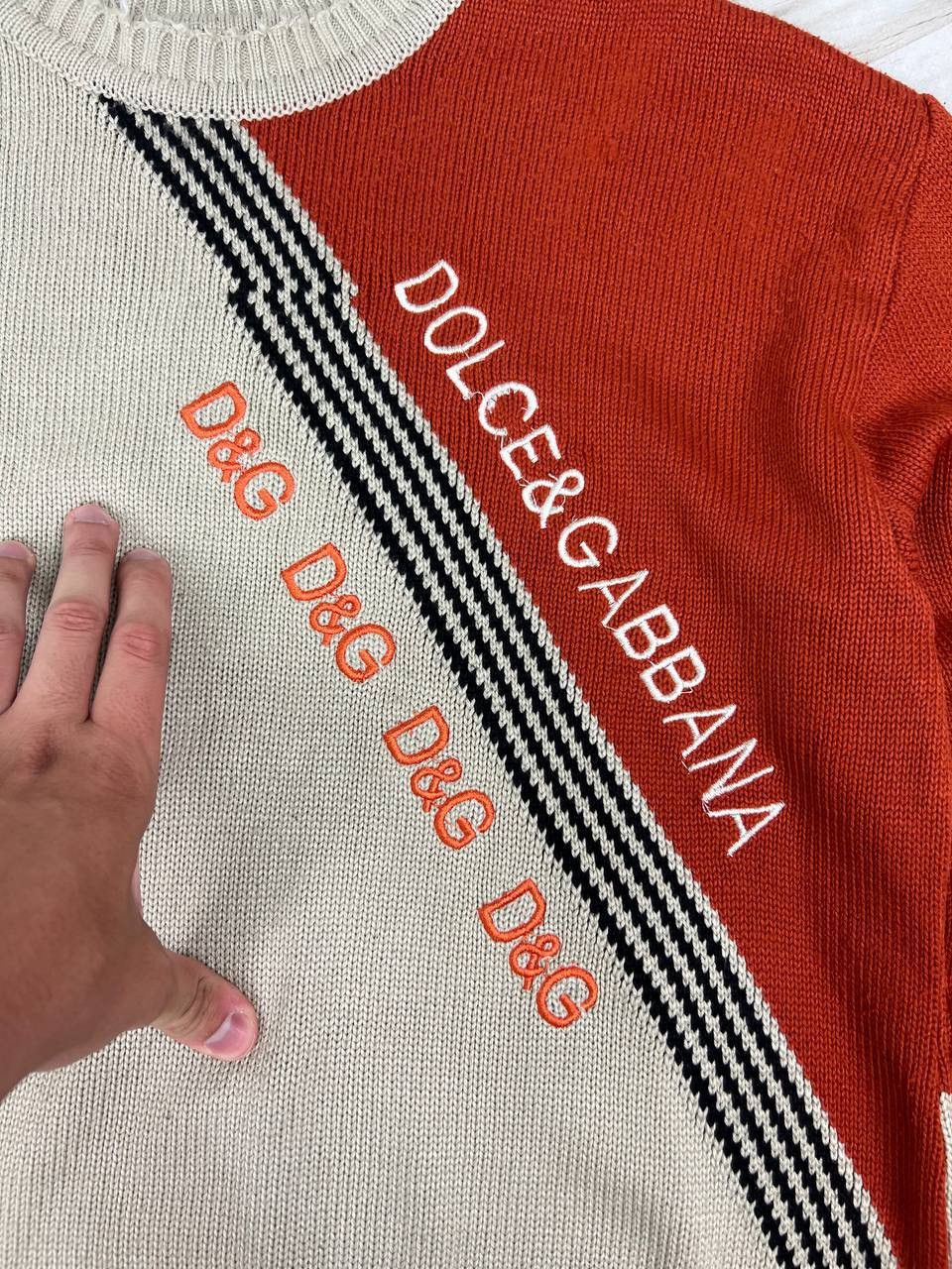 Dolce & Gabbana Vintage Dolce Gabbana Big Logo DG Knit Sweater 90s Size US M / EU 48-50 / 2 - 6 Thumbnail