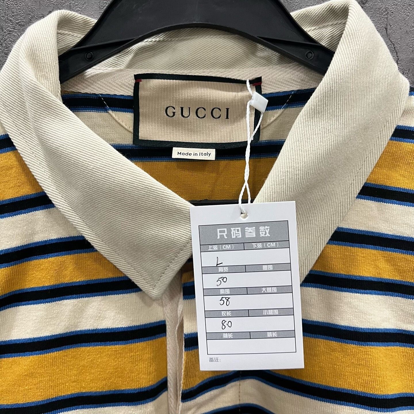 Gucci Gucci Stripe Back Logo Long Sleeve Polo Size US L / EU 52-54 / 3 - 5 Thumbnail