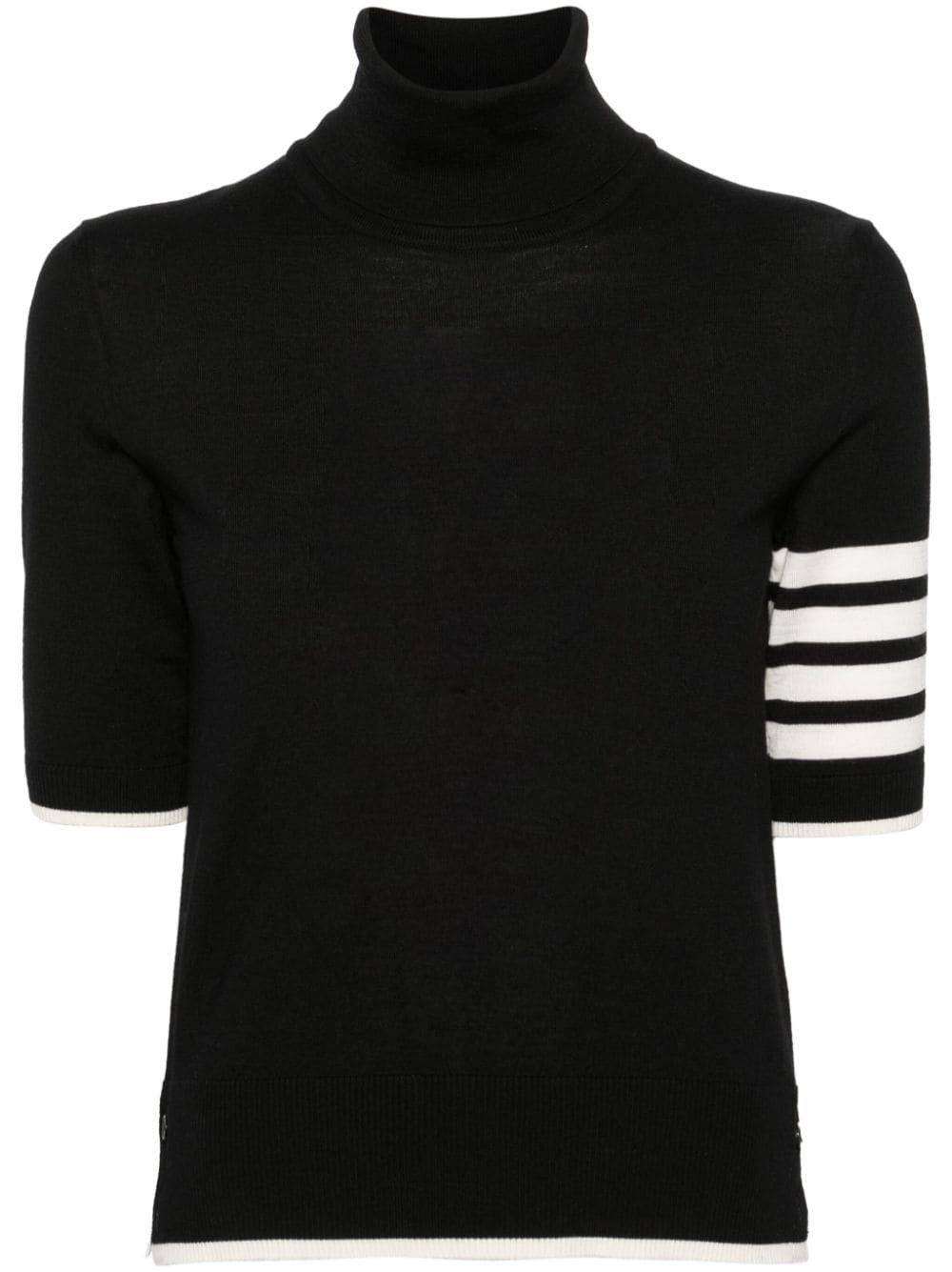 Thom Browne 4BAR WOOL TURTLE-NECK TOP Size S / US 4 / IT 40 - 1 Thumbnail