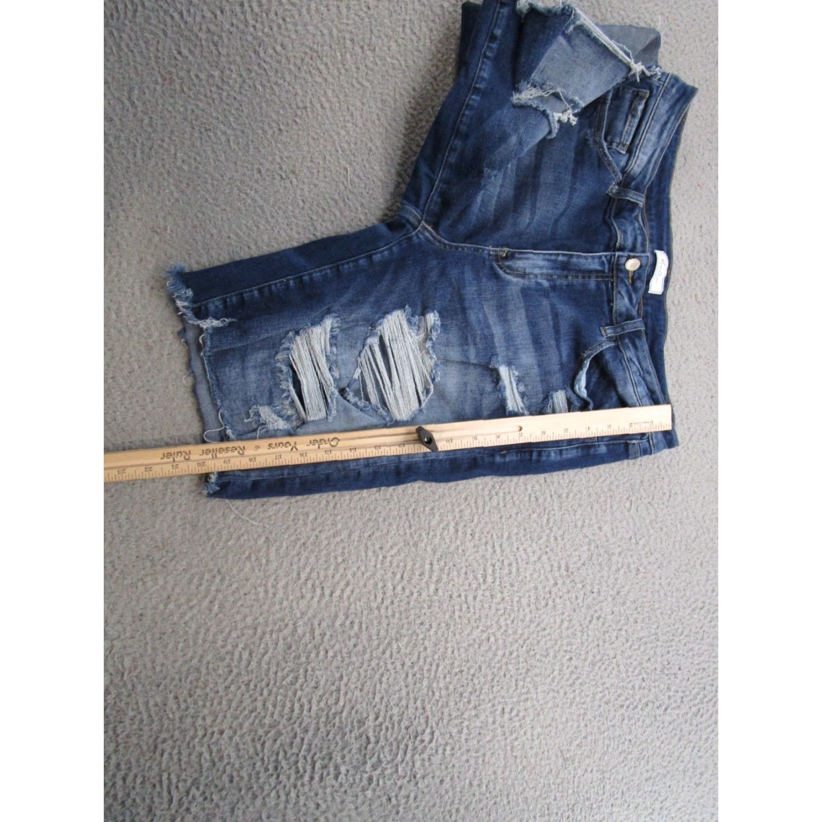 Vintage KanCan Bermuda Shorts Denim 5-Pocket Blue Size 33 Womens Casual Summer Size 24" / US 00 / IT 34 - 7 Thumbnail