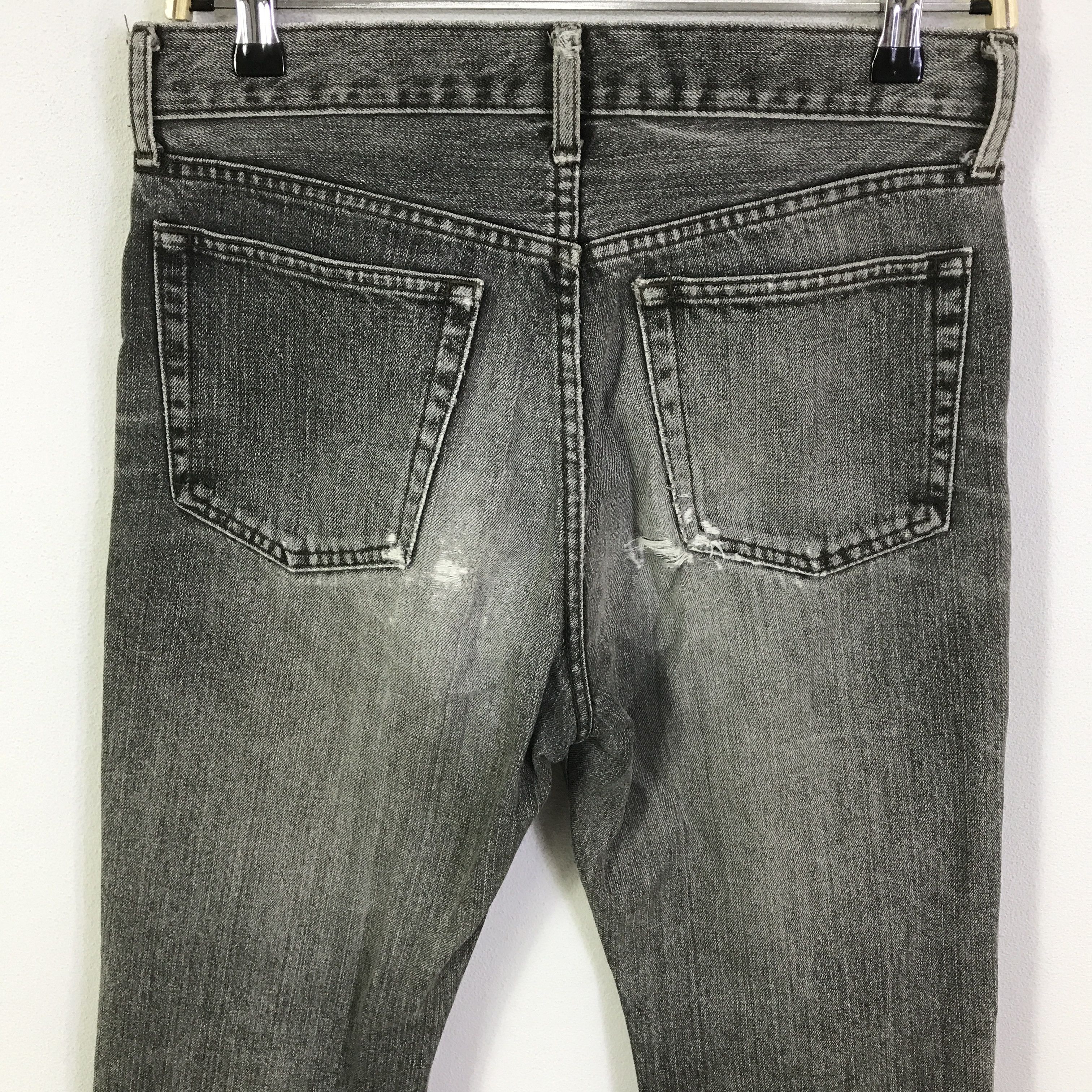 Uniqlo Black Faded uniqlo Japan distressed denim pants K118B3 Size US 32 / EU 48 - 5 Thumbnail
