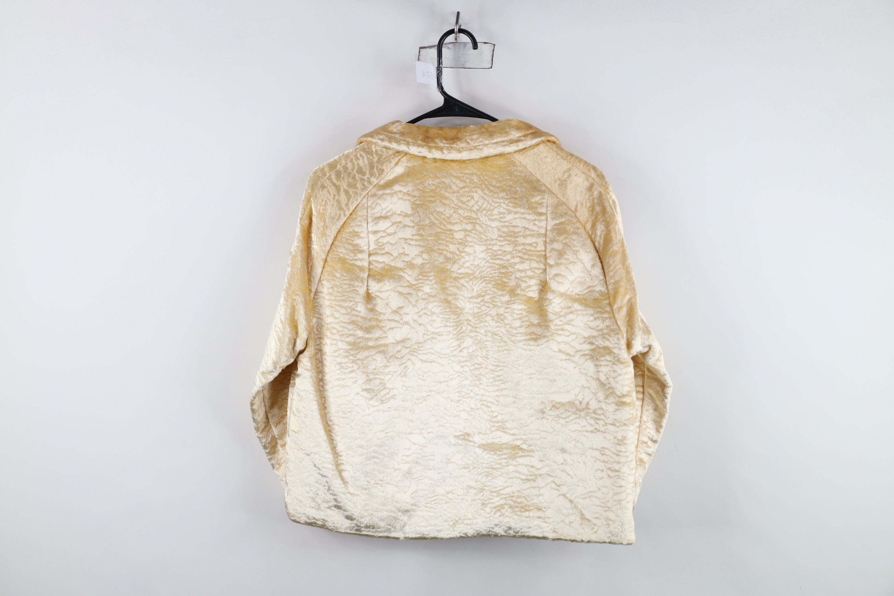 Vintage Vintage 50s 60s Streetwear Velvet Flower Jacket USA Cream Size M / US 6-8 / IT 42-44 - 13 Thumbnail