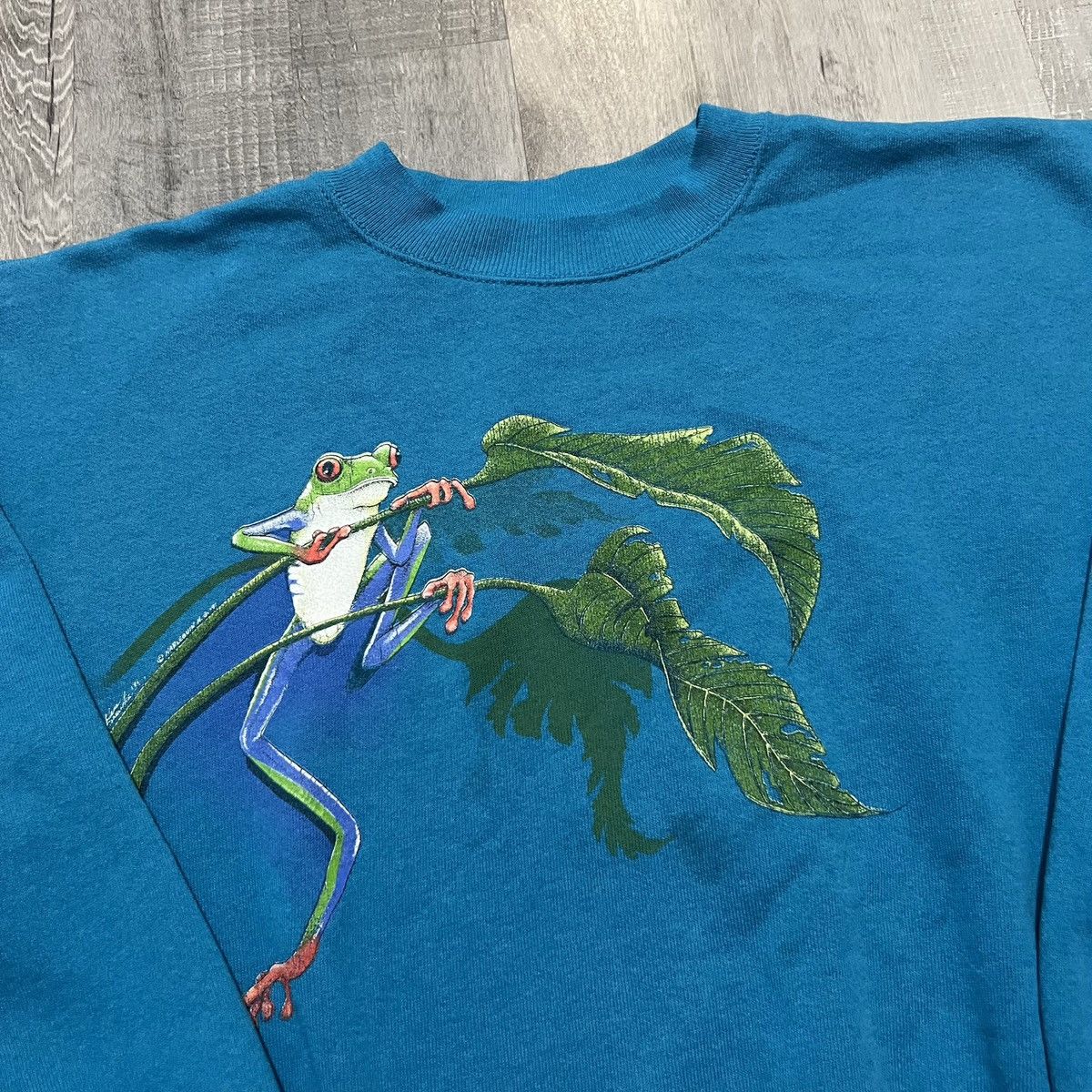 Hanes × Vintage Vintage Tree Frog 1991 Rainforest Art Animal Sweatshirt Size US XL / EU 56 / 4 - 2 Thumbnail