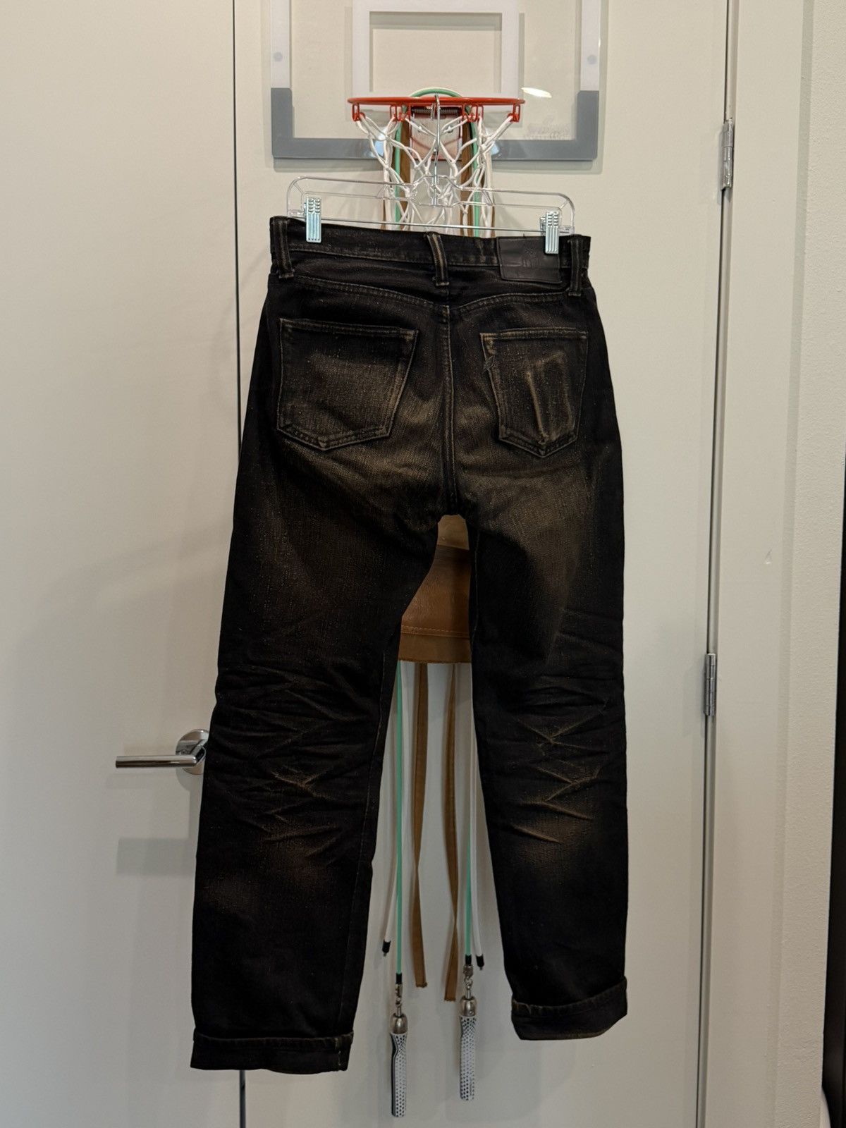 Pure Blue Japan Tea Core Dyed Black Selvedge Jeans - TCD-003-BK Size US 30 / EU 46 - 2 Thumbnail