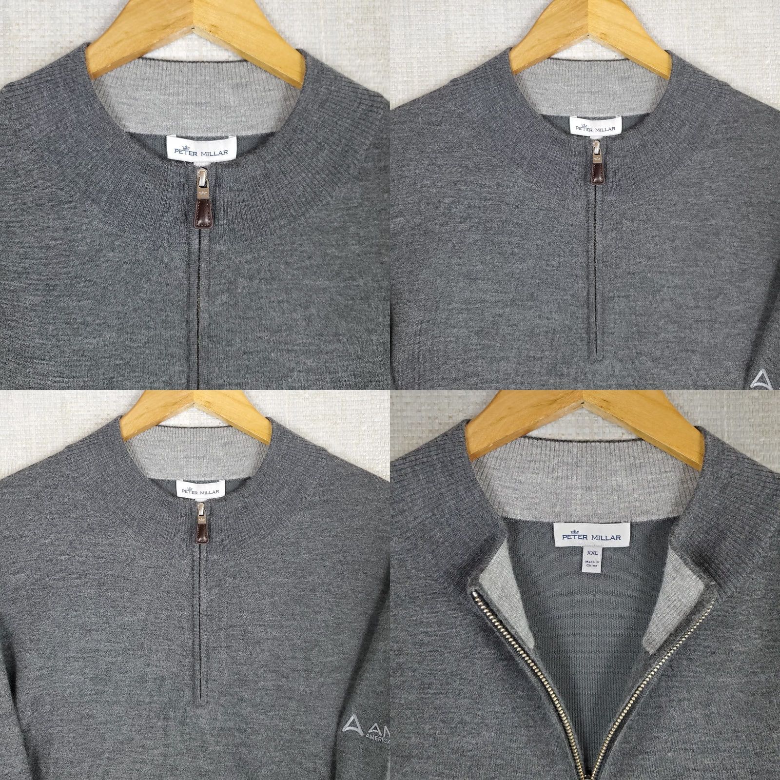 Peter Millar Peter Millar Sweater Pullover 1/4 Zip 2XL Mens Cashmere Silk Gray Crown Comfort Long Sleeve Size US XXL / EU 58 / 5 - 9 Thumbnail