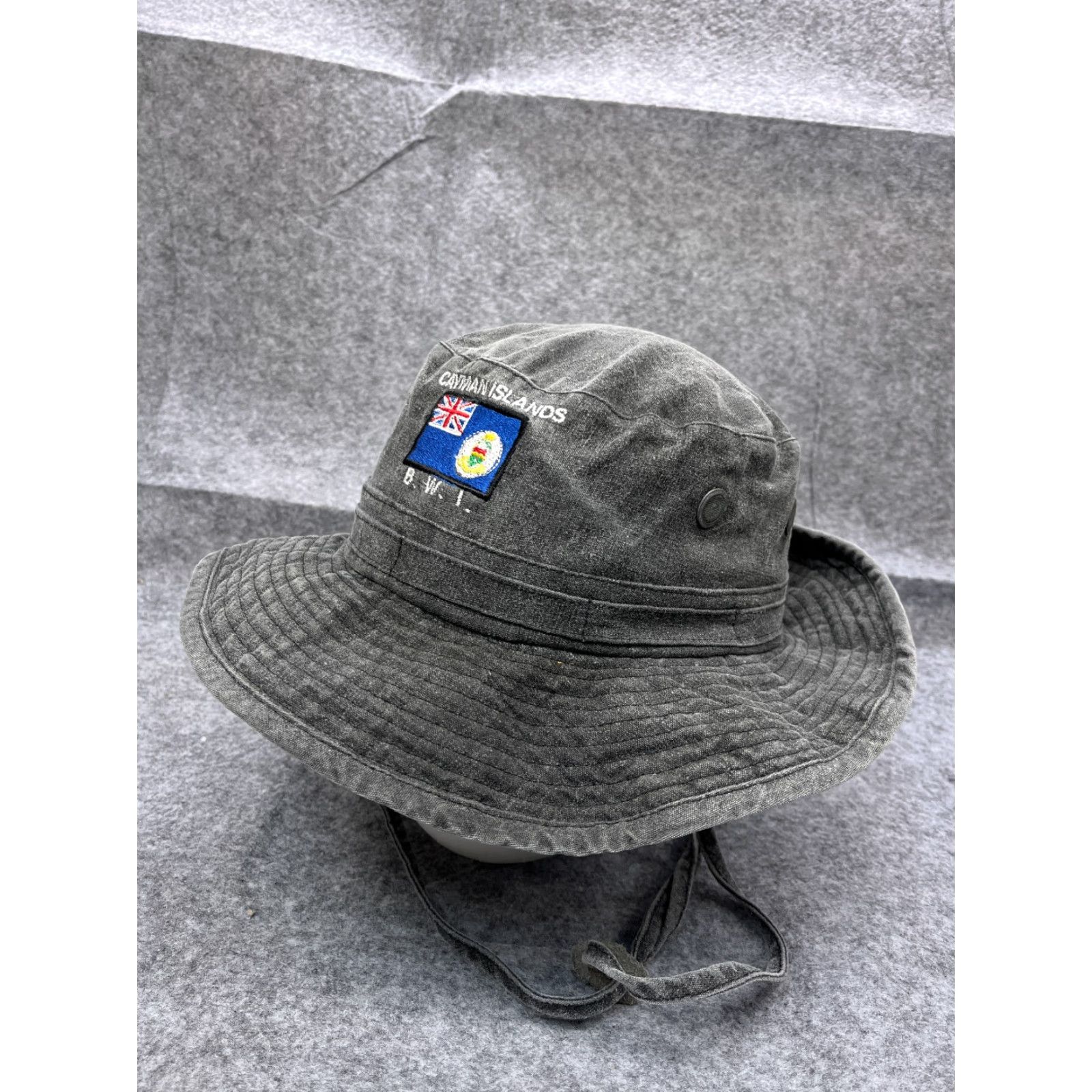Vintage Cayman Islands Gray Cotton Sun Bucket Hat One Size Adult Unbranded Hat Beach Hiking Travel Casual Weather: Summer, Spring, Fall, Winter Size ONE SIZE - 4 Thumbnail