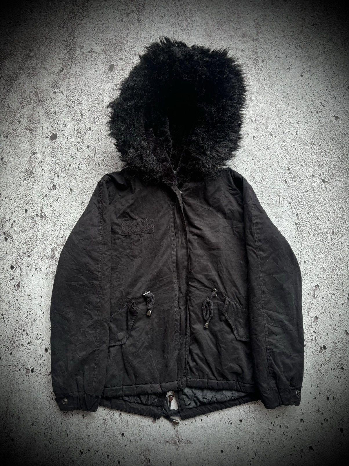 If Six Was Nine Y2k Zara Full black Unisex fur jacket Size S / US 4 / IT 40 - 1 Thumbnail
