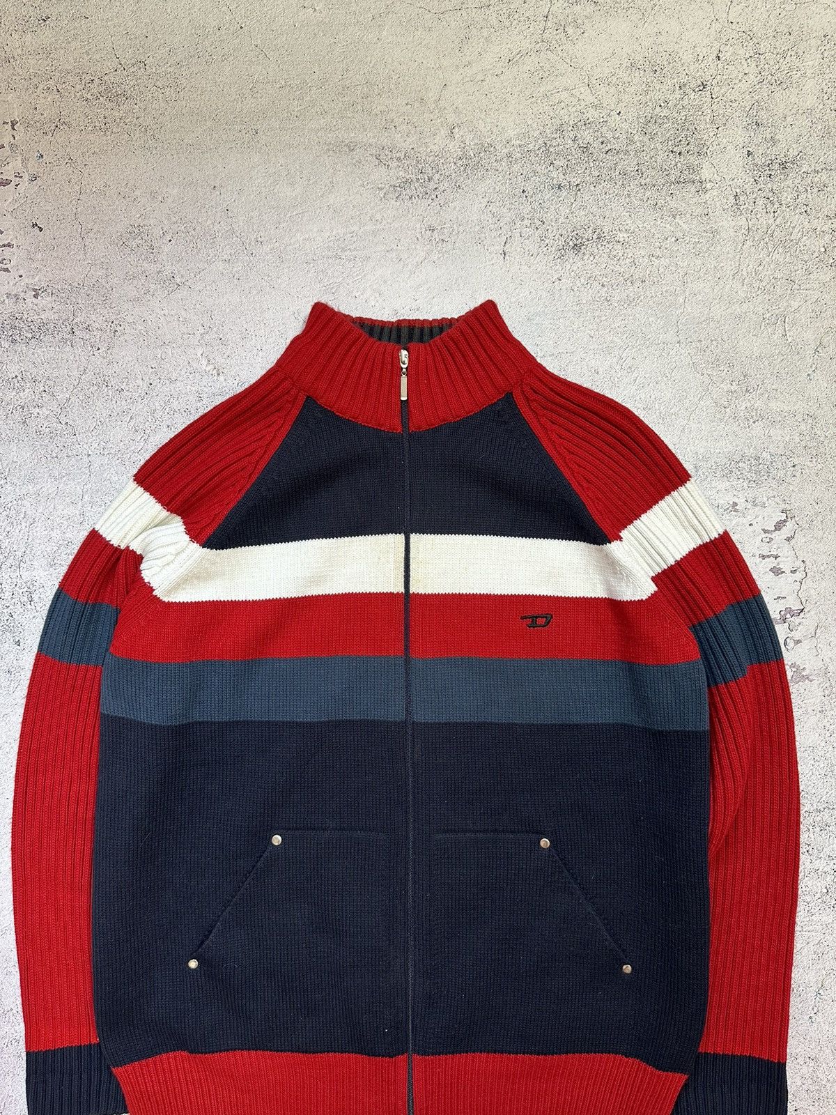 Diesel × Japanese Brand Vintage Diesel Zip Up Sweater Size US M / EU 48-50 / 2 - 3 Thumbnail