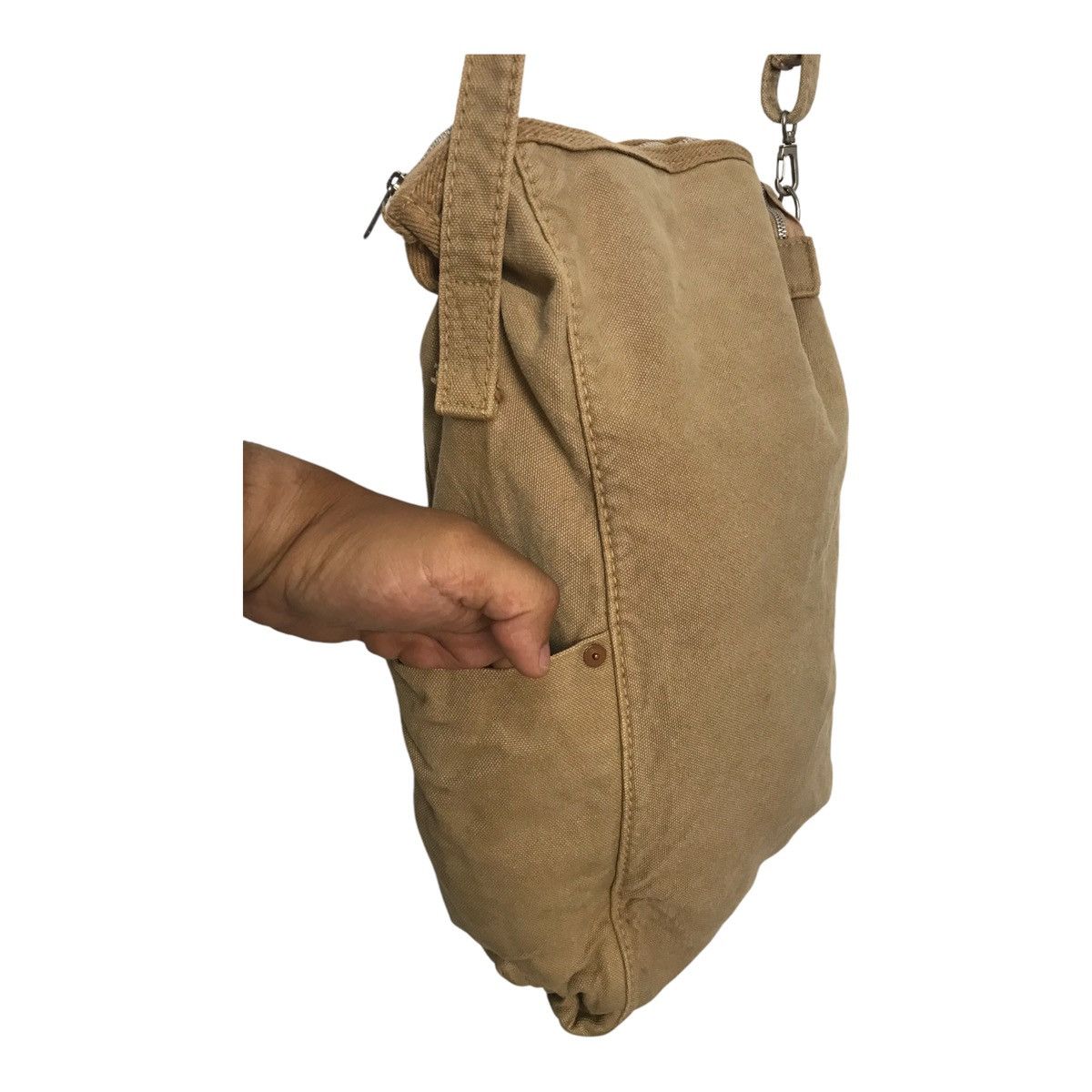45rpm × Kapital × Vintage 45rpm Denim/Canvas Brown Sling Bag Size ONE SIZE - 4 Thumbnail