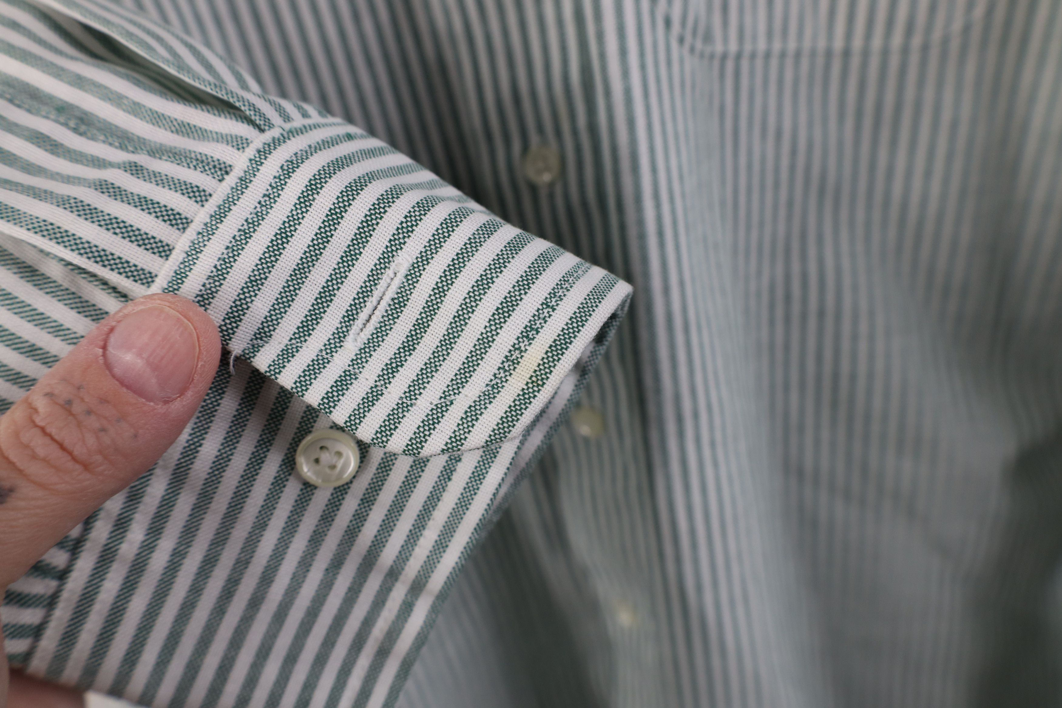 Vintage Vintage 70s Mens Needle Striped Oxford Button Down Shirt USA Size US M / EU 48-50 / 2 - 7 Thumbnail