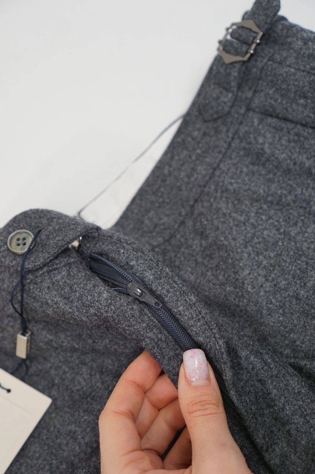Suitsupply Men Suitsupply Brescia Trousers Pants Grey Flannel US40 W37 Size 40R - 5 Thumbnail