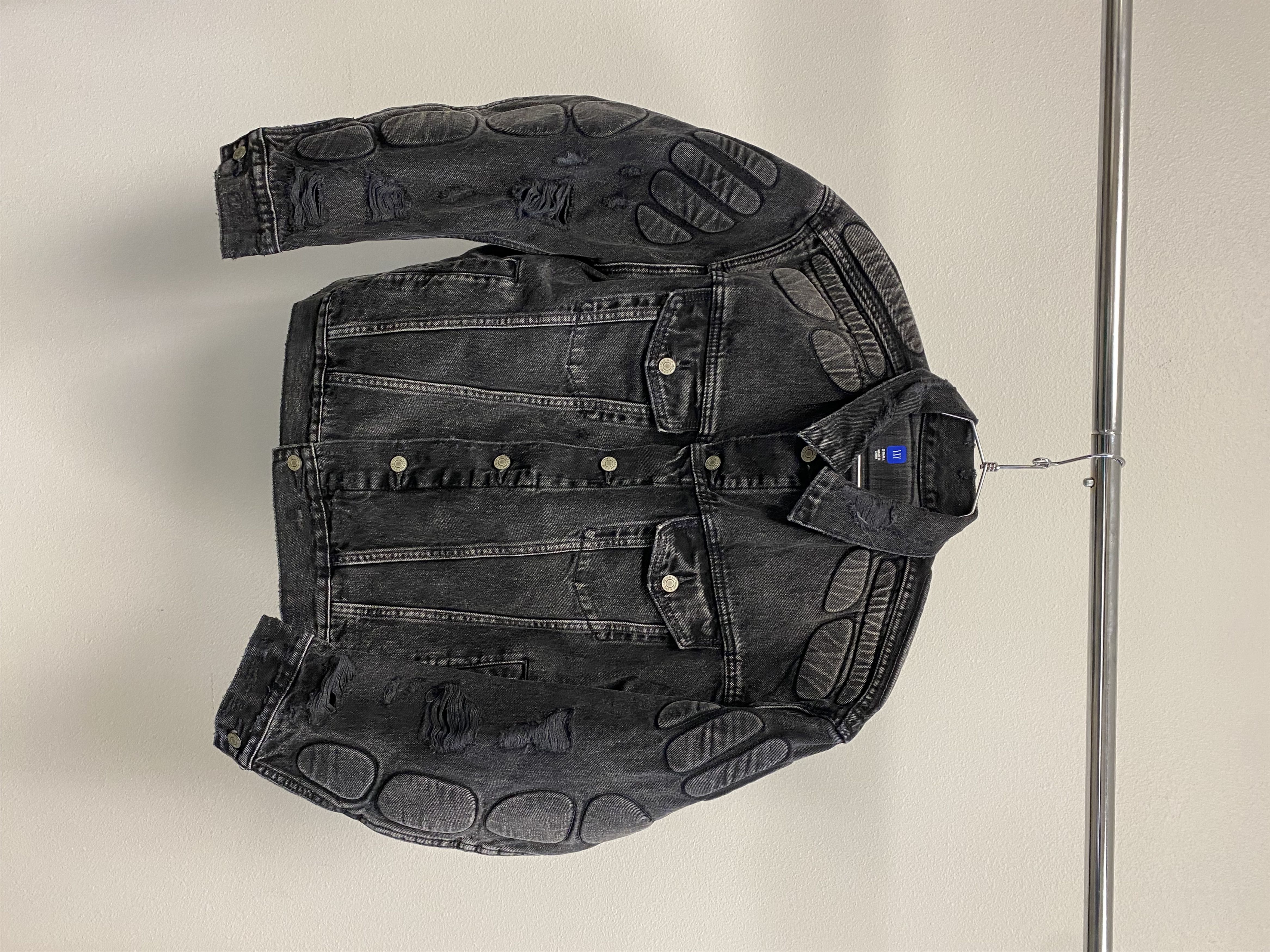 Image of Yeezy Gap Engineered By Balenciaga Padded Denim Jacket in Denim/Grey, Men's (Size XS)