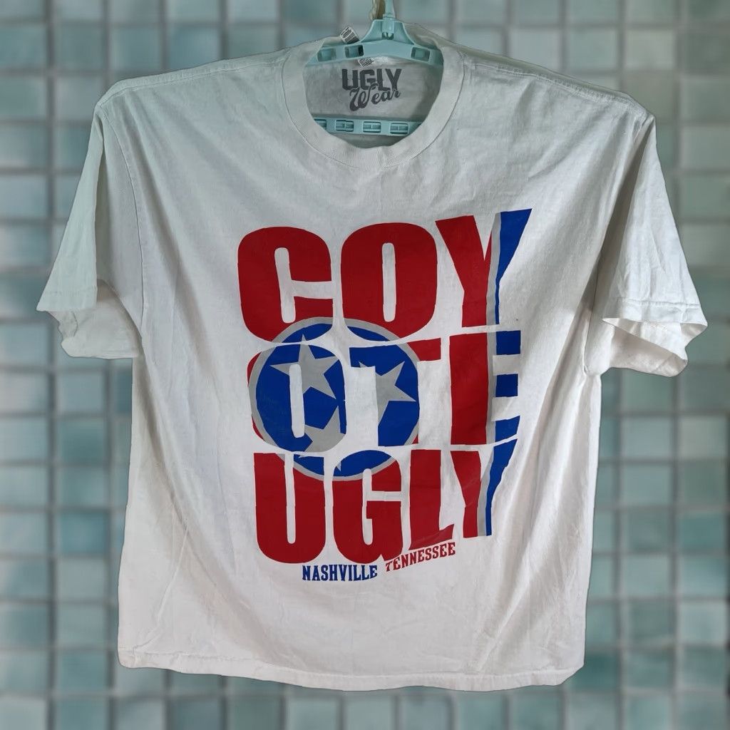 Vintage Coyote 2XL T-Shirt Mens White Graphic Print Crew Neck Limited Edition Nashville TN Cowboy Music Size US XXL / EU 58 / 5 - 1 Thumbnail