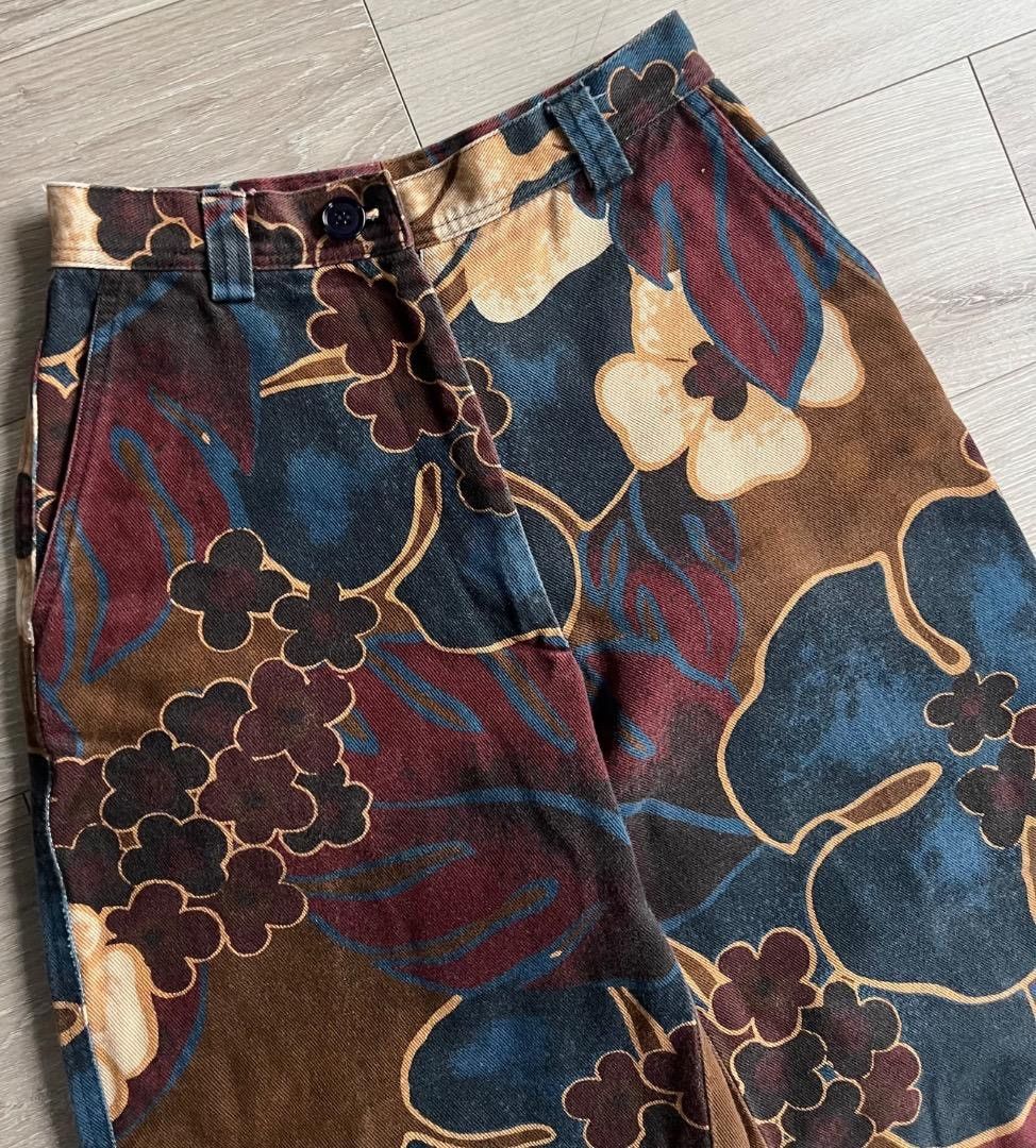 Dries Van Noten Dries Van Noten Floral Print Wide Leg Cotton Pants 22aw Size 23" - 5 Thumbnail