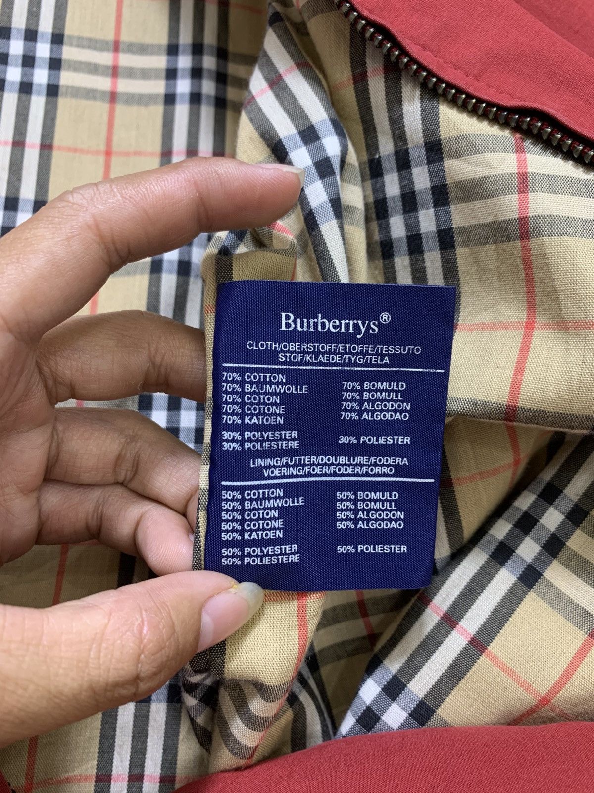 Burberry Prorsum Vintage Burberry Bomber Jacket Nova Check Red Size US M / EU 48-50 / 2 - 5 Thumbnail