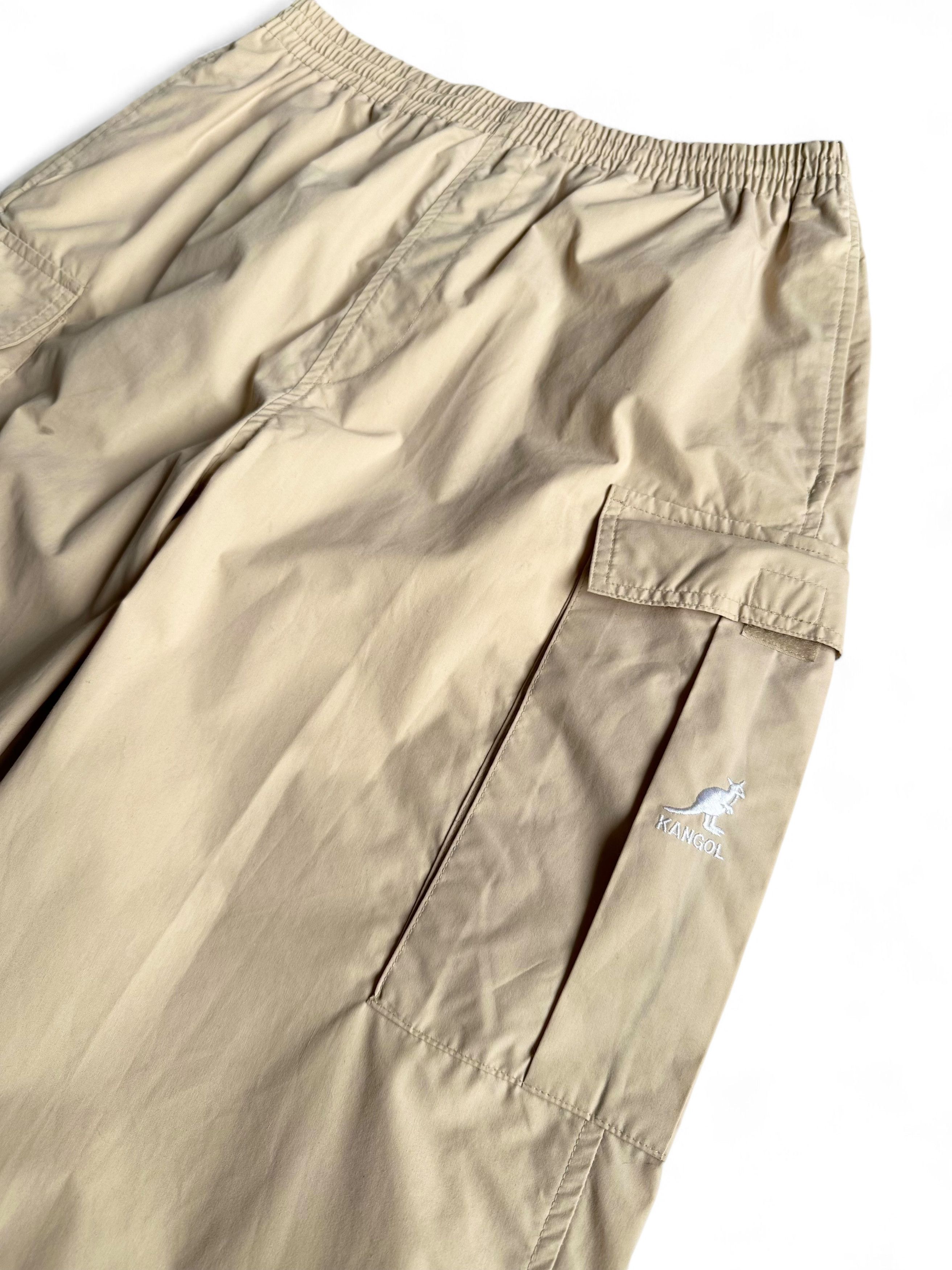 Kangol × Vintage Vintage Kangol Beige Baggy Wide Cargo Pants Size US 32 / EU 48 - 4 Thumbnail