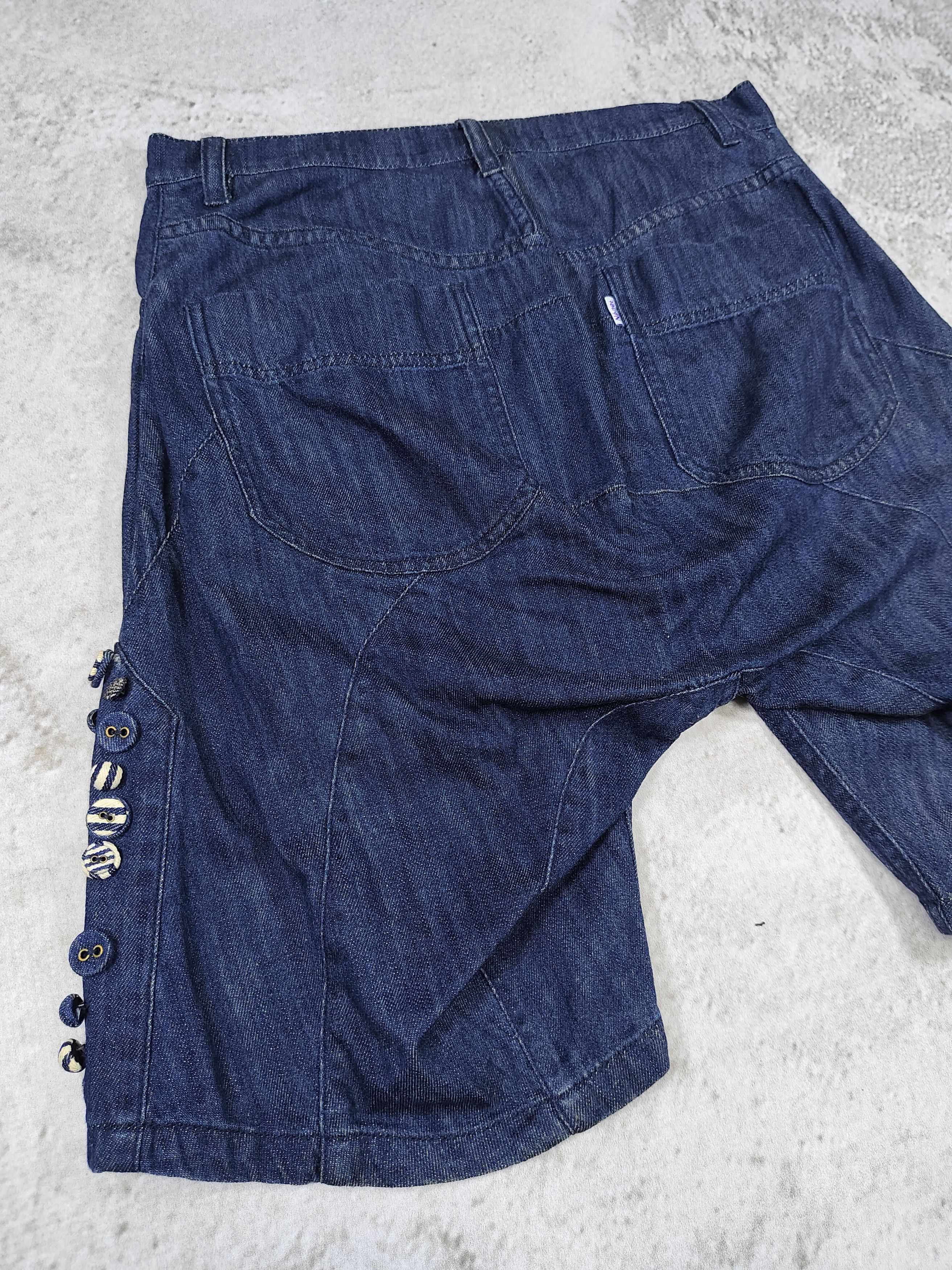 Ne-Net 00s Ne-Net🇯🇵 By Issey Co Buttons Drop Crotch Denim Short Size 32" / US 10 / IT 46 - 6 Thumbnail