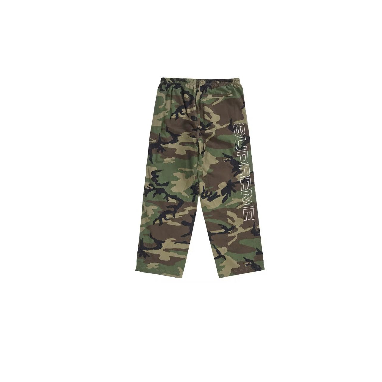 Supreme Spellout Embroidered Ripstop Track Pant camo size XL