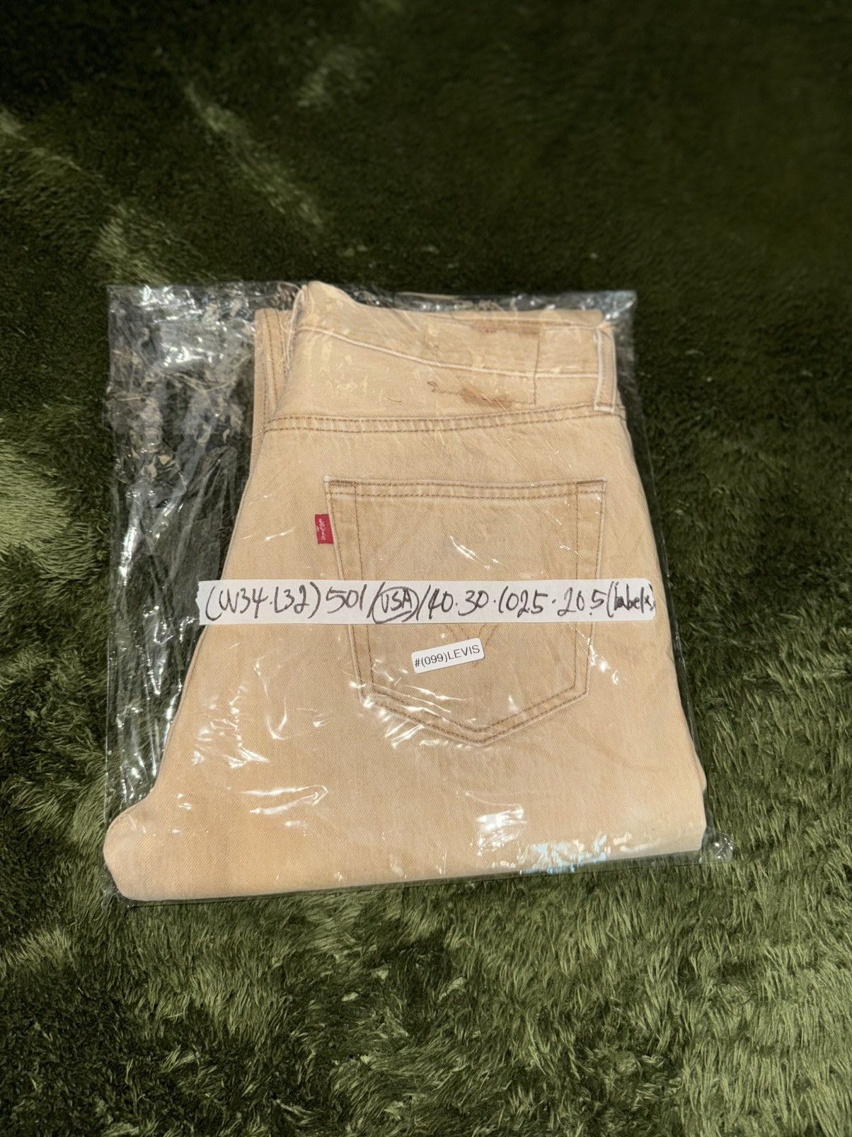 Levi's [W34/L32] Levi’s 501 USA Vintage Wash Beige Denim Pants Size US 34 / EU 50 - 13 Thumbnail
