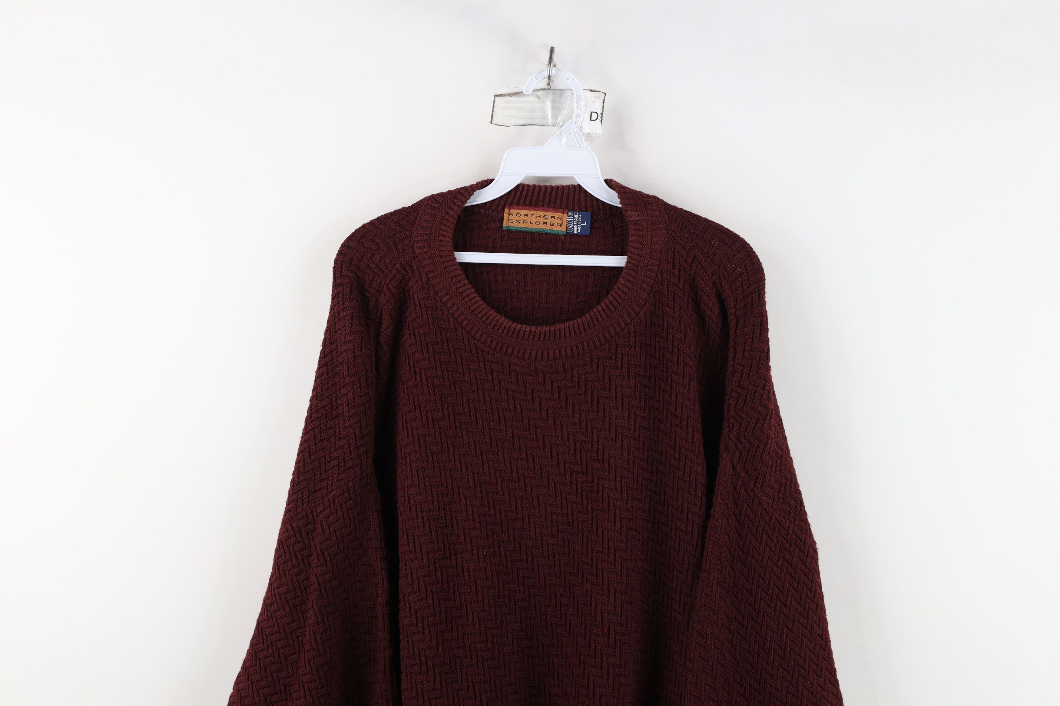 Vintage Vintage 90s Streetwear Zig Zag Knit Crewneck Sweater USA Size US L / EU 52-54 / 3 - 2 Thumbnail
