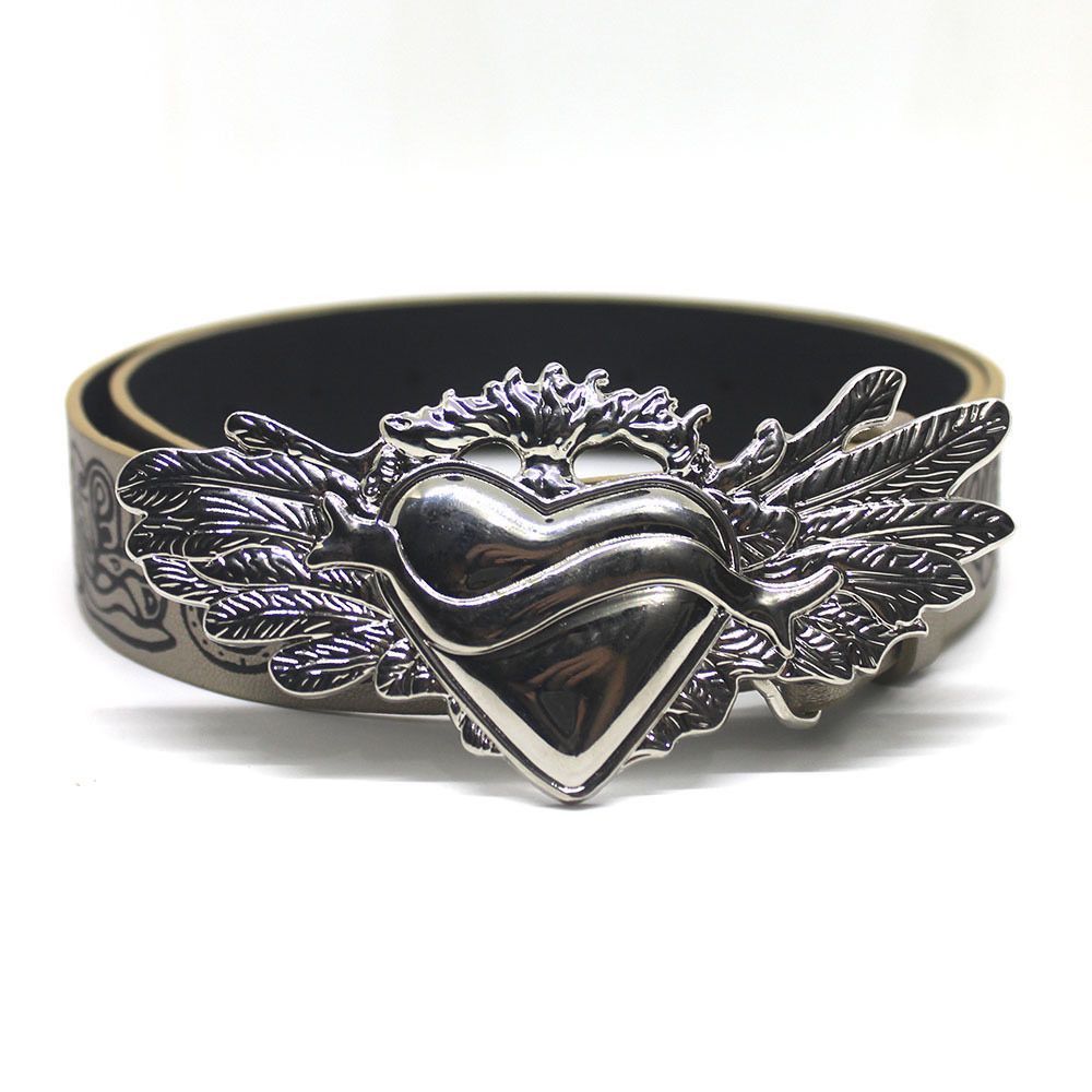 Designer Crazy Vintage Belt Riveted Belts Menswear Accessories Size ONE SIZE - 3 Thumbnail