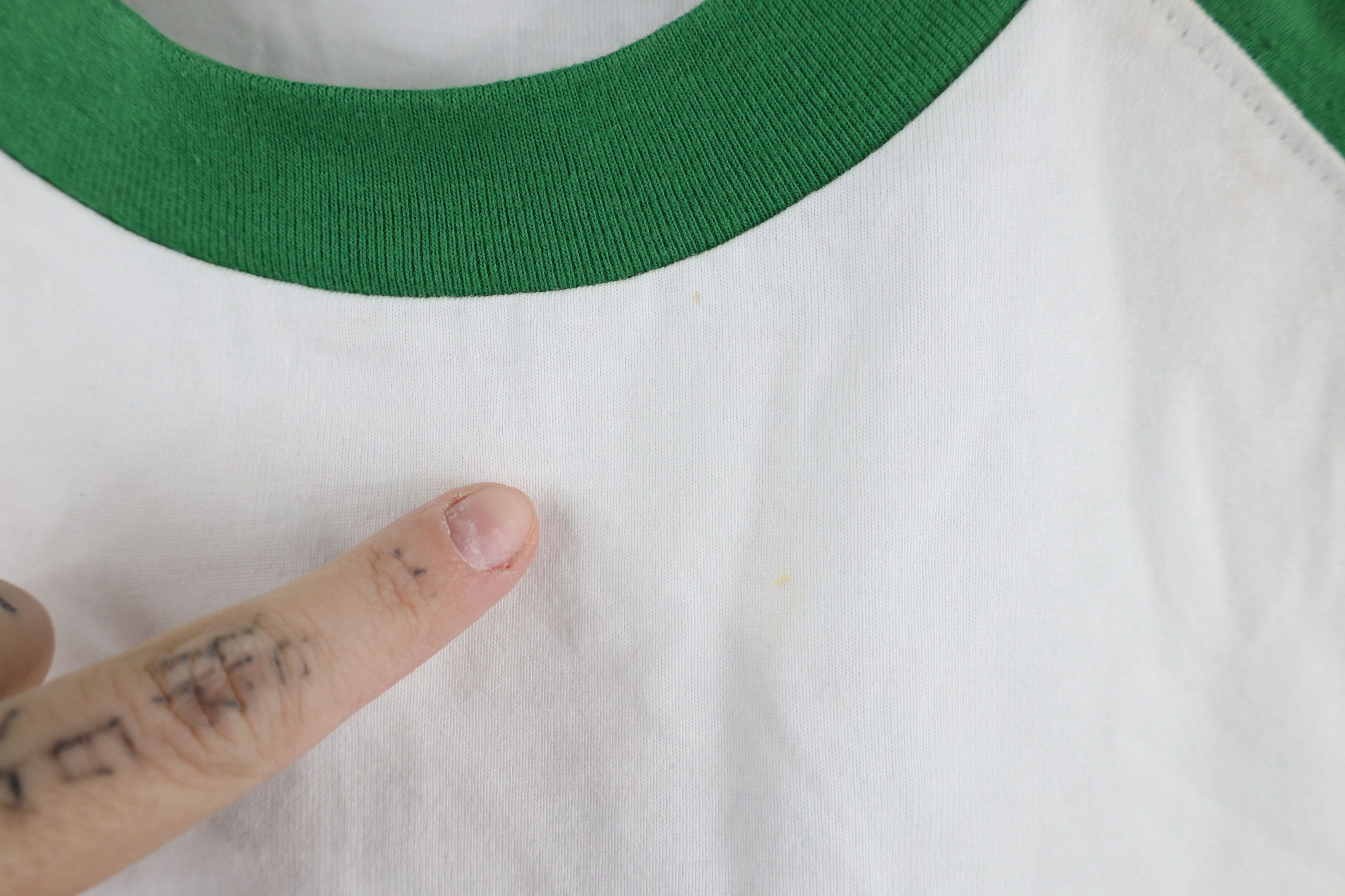 John Deere × Vintage Vintage John Deere Script 3/4 Sleeve Raglan T-Shirt Cotton Size US XXL / EU 58 / 5 - 5 Thumbnail