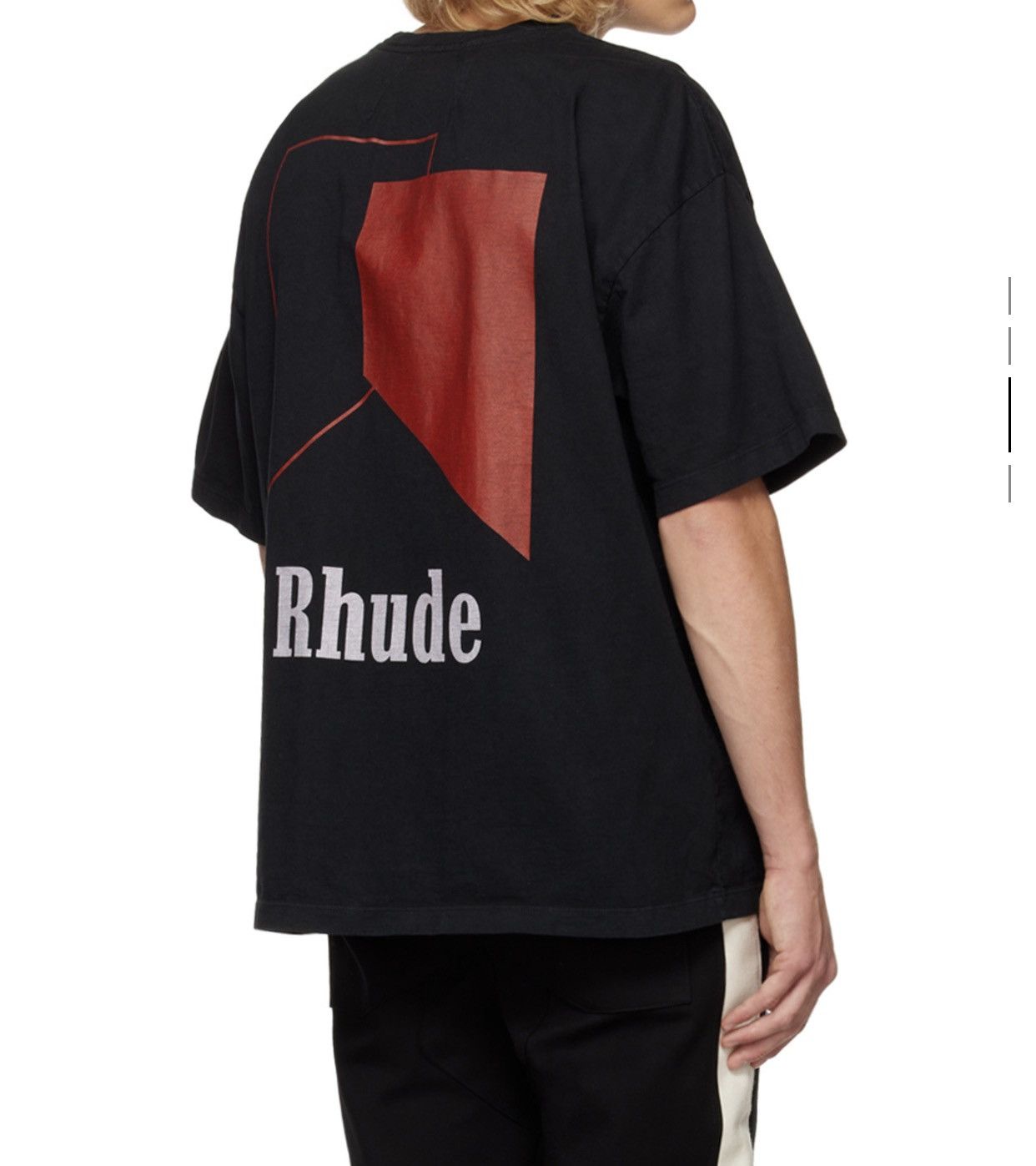 Rhude Rhude Washed Black track tee Size XS / US 0-2 / IT 36-38 - 3 Thumbnail