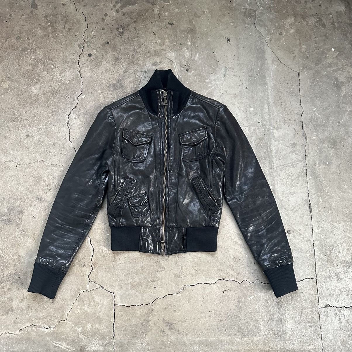 Armani Armani Jeans Vintage Vera pelle Leather Jacket Size XS / US 0-2 / IT 36-38 - 3 Thumbnail