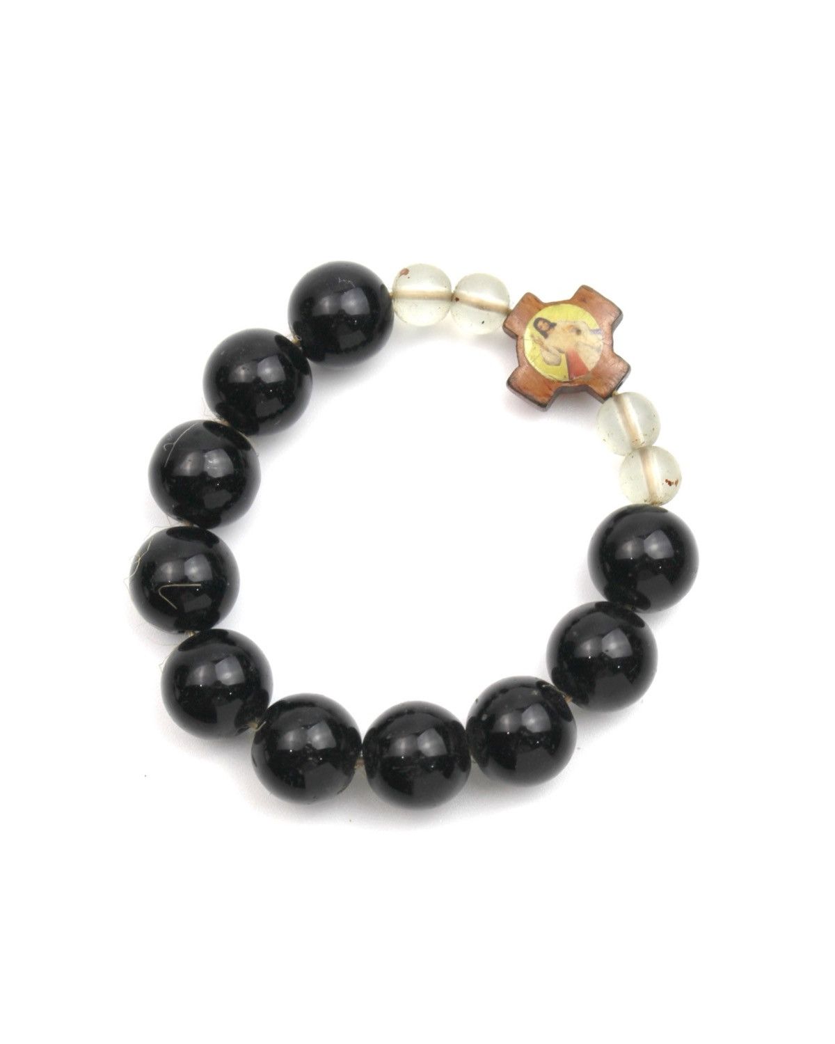 If Six Was Nine 2000S JAPANESE MADE ICON CROSS DARK BEAD BRACELET Size ONE SIZE - 2 Thumbnail