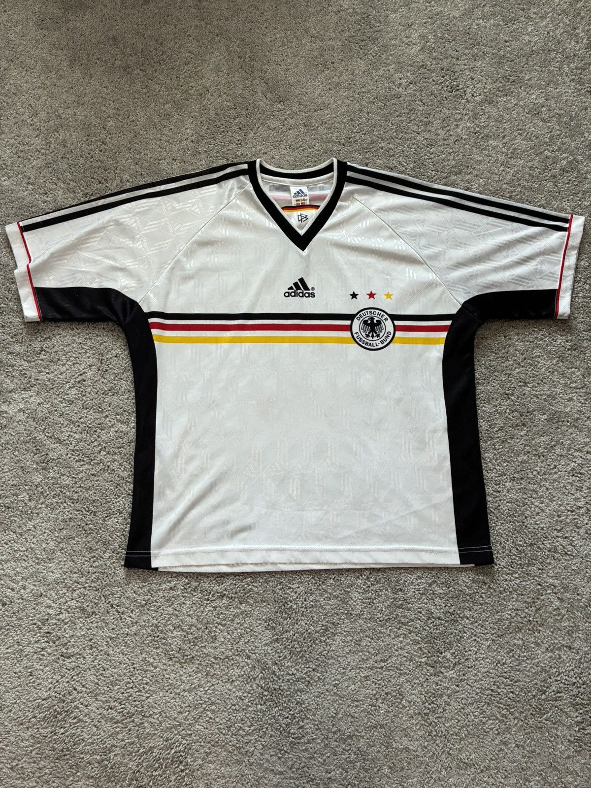 Adidas 1998 Germany Home Jersey Size US L / EU 52-54 / 3 - 1 Thumbnail